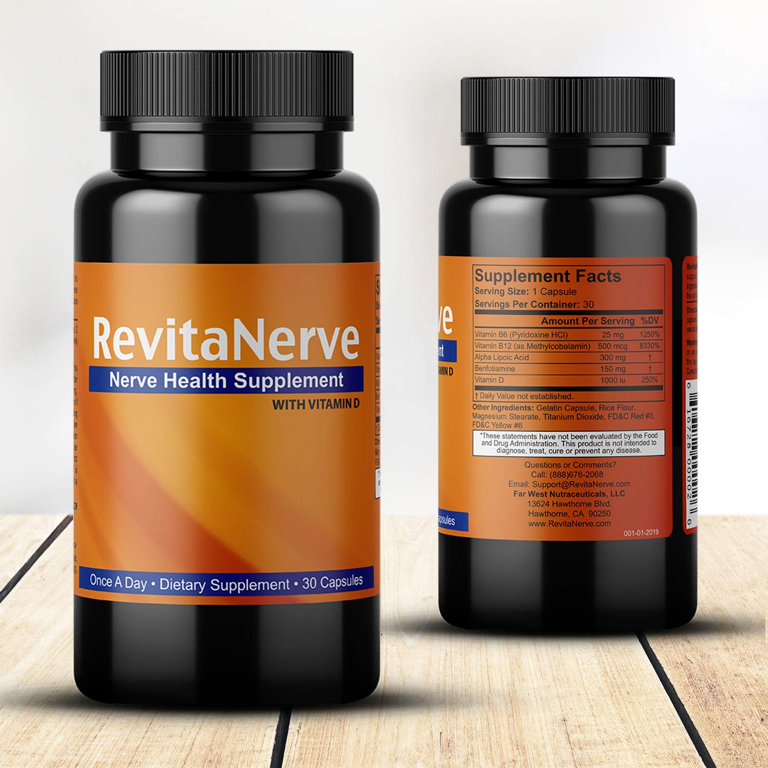 Neuropathy Nerve Support & Relief Supplement | Daily Nerve Discomfort Aid | Reduces Nerve Pain & Tingling | 120 Capsules (4-Pack) | For Diabetic Neuropathy & Sciatica Relief