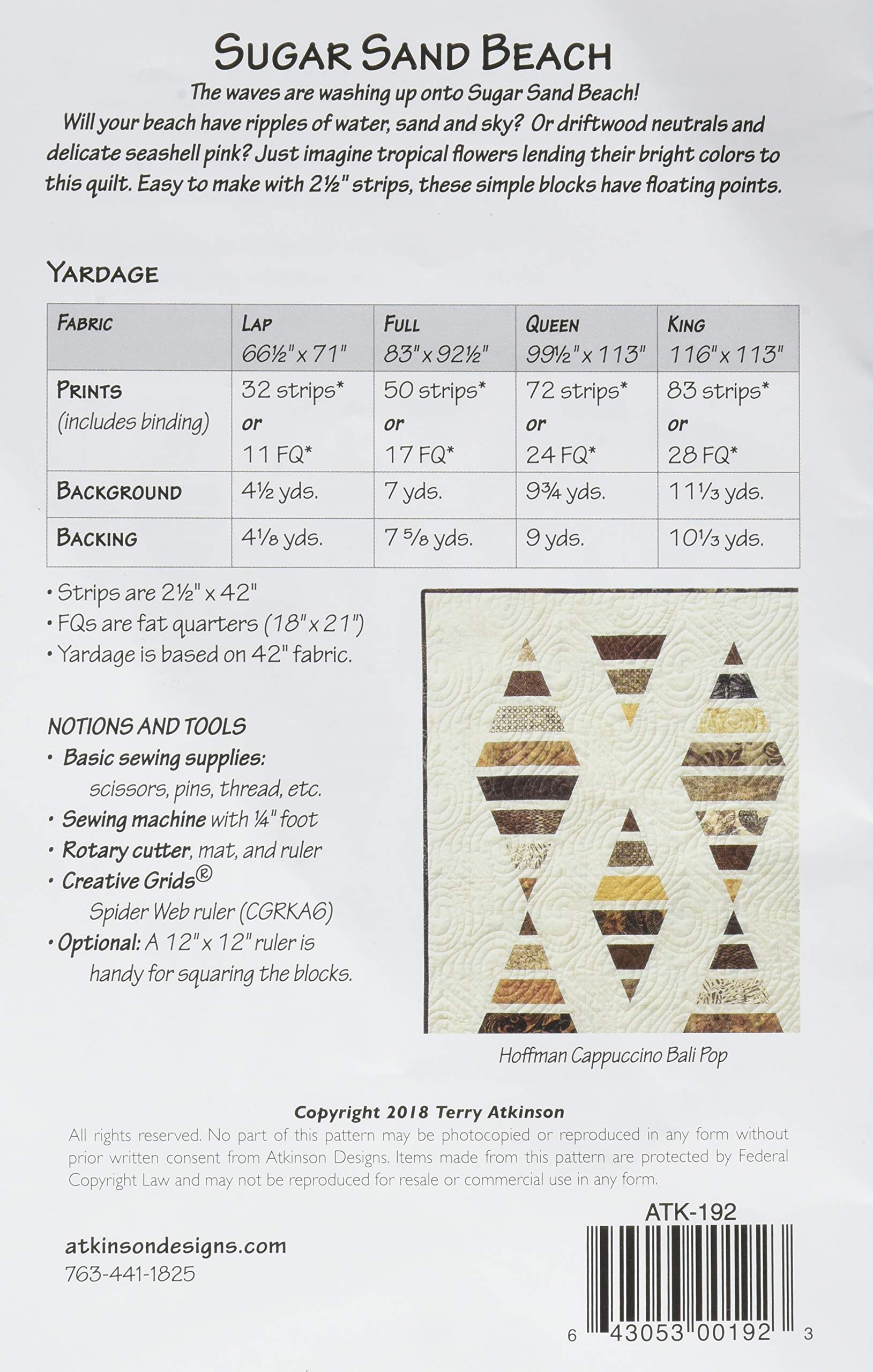 Atkinson Designs Sugar Sand Beach Pattern - Premium Cotton Fabric for Quilting, Sewing & DIY Crafts - Perfect for Beach-Themed Home Decor, Apparel & Accessories