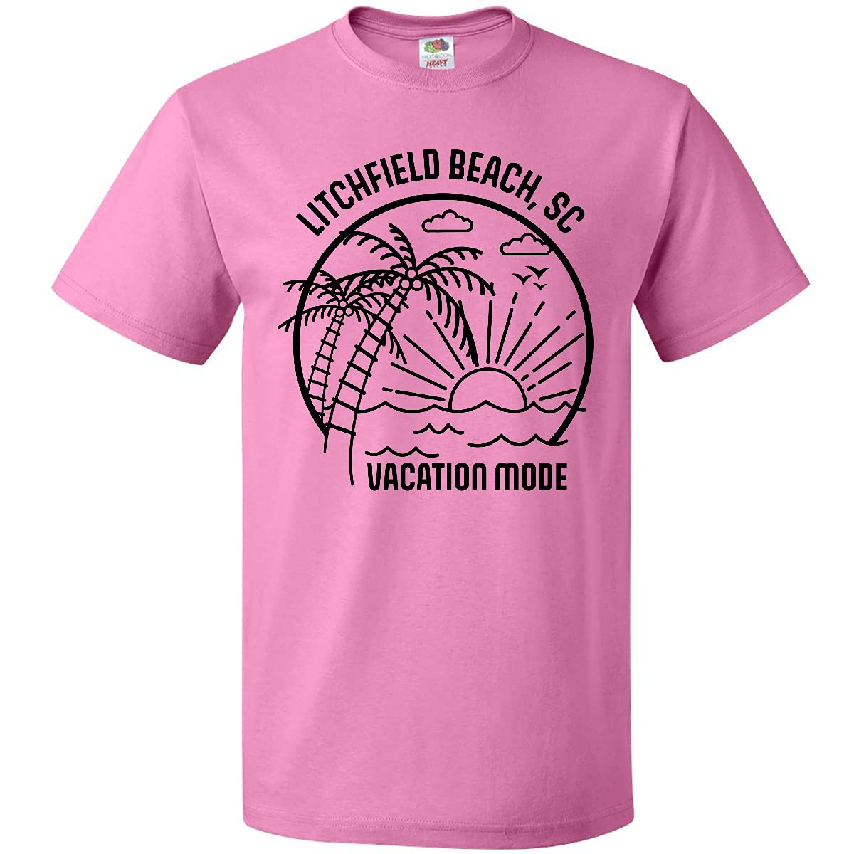 Inktastic Summer Vacation Mode Litchfield Beach South Carolina T-Shirt | Comfortable Graphic Tee for Beach Trips & Summer Travel | Casual Wear for Men & Women