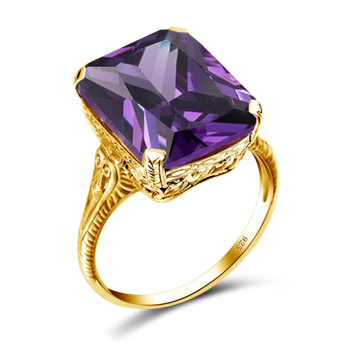 Dream Ring for Women - Elegant Gold Plated Cubic Zirconia Wedding Band - Perfect for Engagement, Anniversary & Special Occasions
