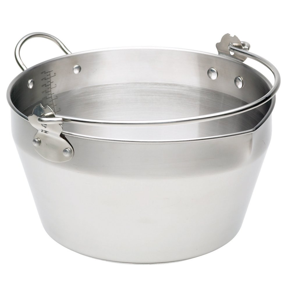 Kitchencraft Stainless Steel Maslin Pan with Handle - 9 Liter Capacity for Jam Making, Canning & Preserving | Durable Home Cooking Essential