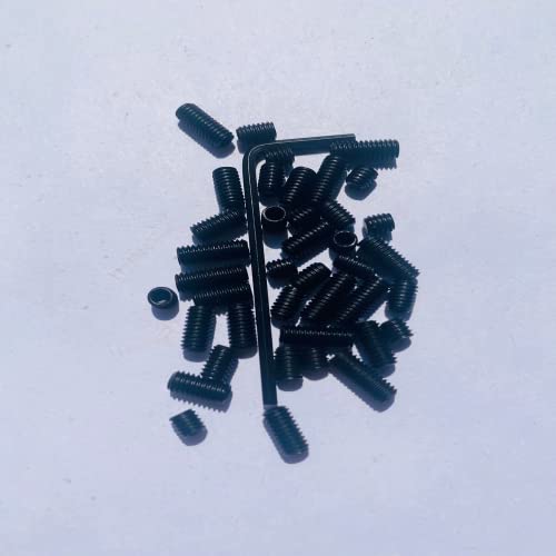M6x12 10 8 6mm Set Screw Grub Screw Kit with Allen Wrench - Hex Socket Head for Door Handles, Faucets, Light Fixtures - Perfect for Home Repair, Furniture Assembly, and DIY Projects