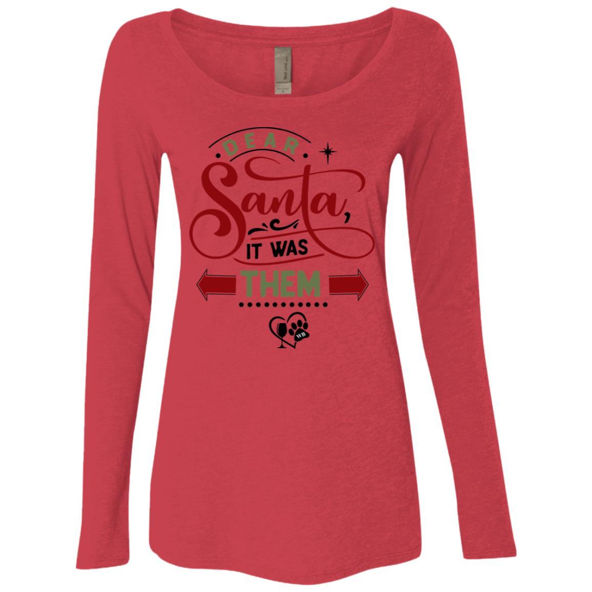 WineyBitches.Co Women's Long Sleeve Scoop Neck Triblend T-Shirt - Soft Comfort Fit for Casual Wear, Lounge & Everyday Outfits