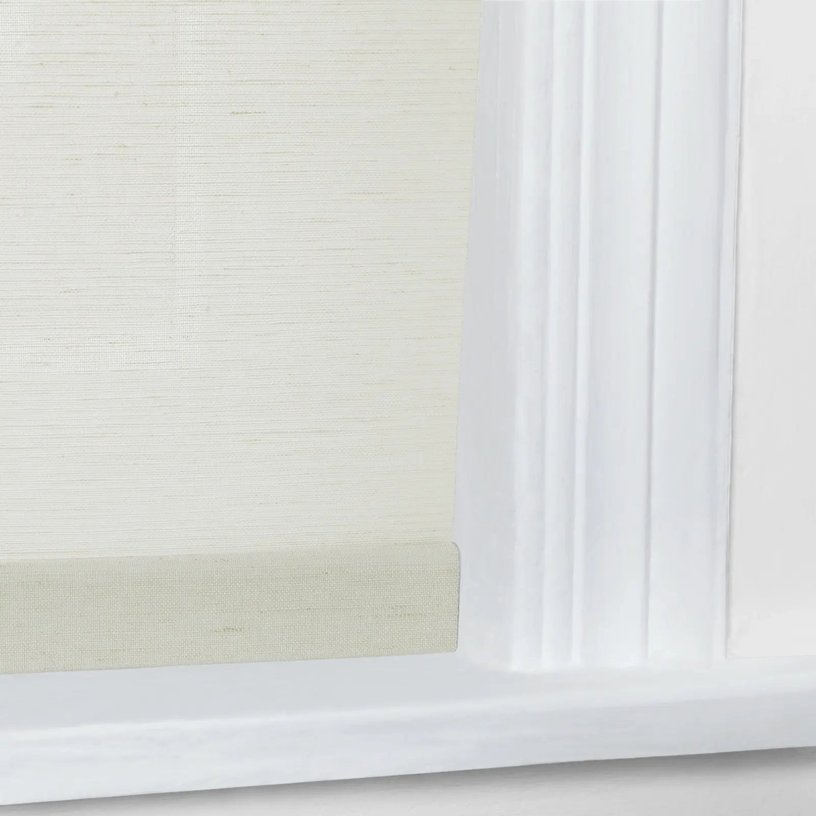 Rae Natural Jute Woven Wood Roller Shades Cordless - Eco-Friendly Window Coverings for Living Room, Bedroom & Home Decor