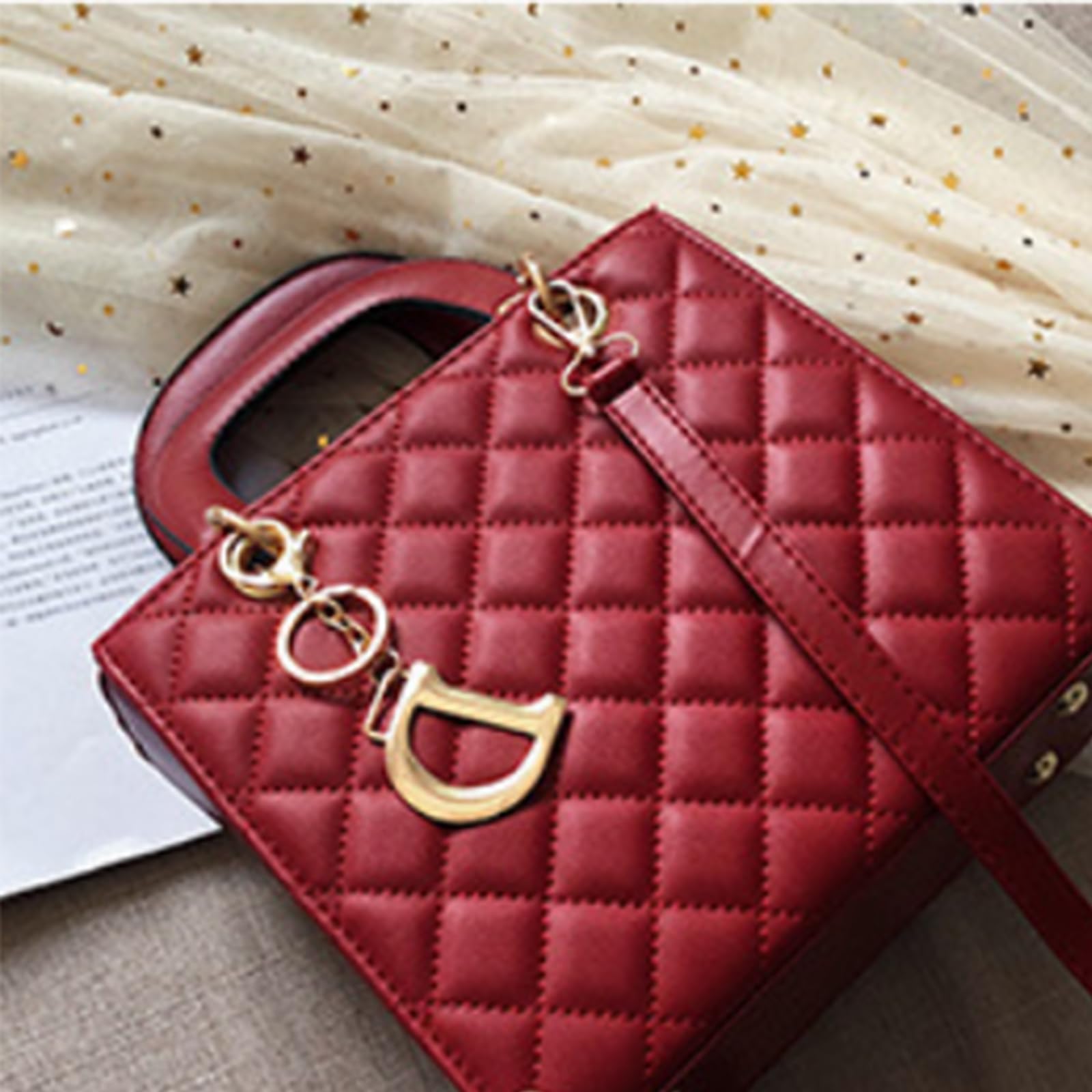 Stylish Faux Leather Crossbody Bag for Women - Trendy Square Shoulder Purse, Fashionable Casual Handbag - Perfect for Work, Travel & Everyday Use
