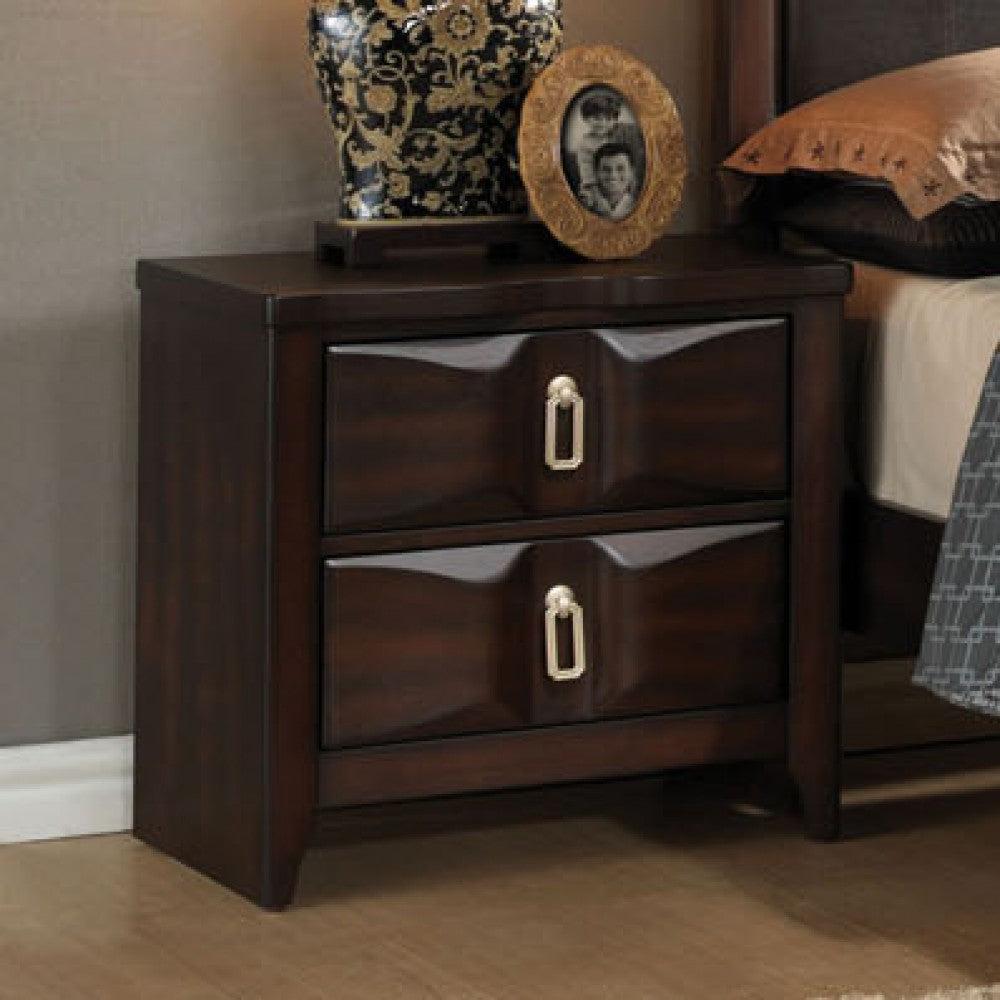 Acme Lancaster Nightstand in Espresso Brown - Modern Bedside Table with Storage Drawer for Bedroom, Guest Room & Nursery - Model 24573