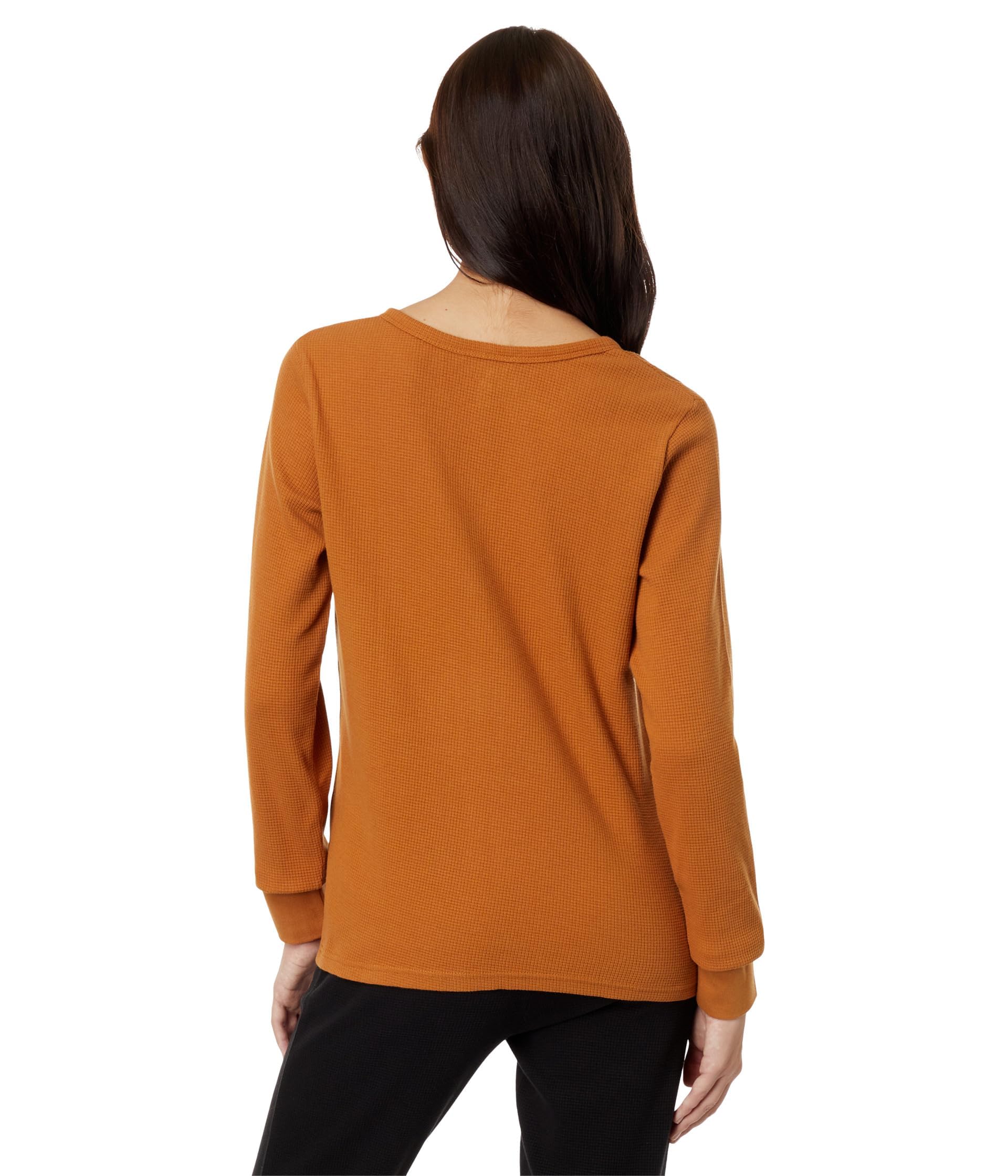 Pact Thermal Waffle Henley - Men's Long Sleeve Winter Shirt for Outdoor Activities & Casual Wear | Warm Fleece-Lined Base Layer for Hiking, Camping & Cold Weather