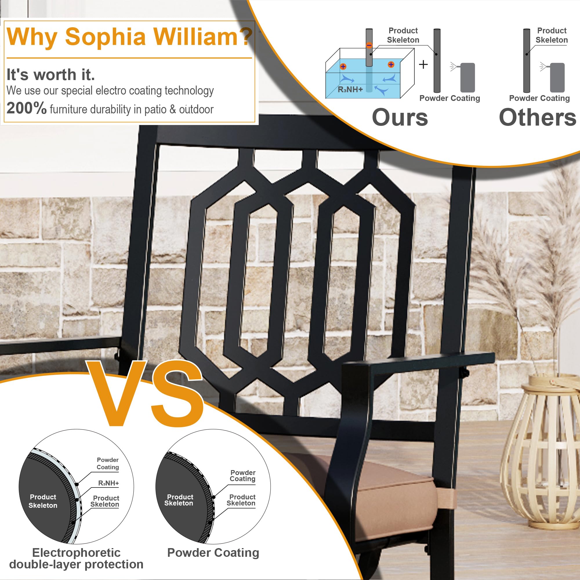Sophia & William 5-Piece Patio Dining Set - 37