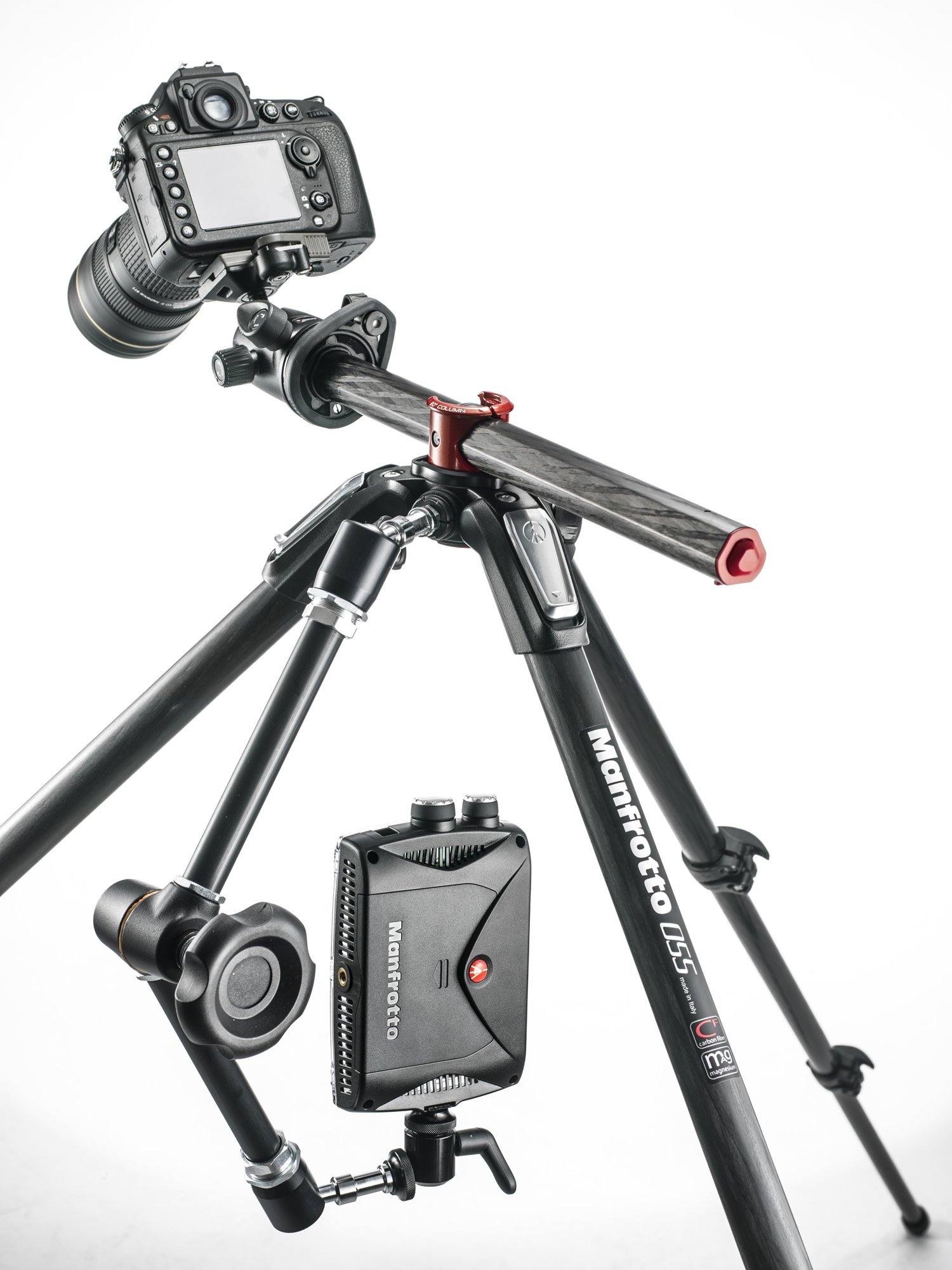 Manfrotto MT055CXPRO3 055 Carbon Fiber 3-Section Tripod with Horizontal Column - Professional Camera Tripod for Photography, Videography & Travel - Stable Support for DSLR, Mirrorless & Video Cameras