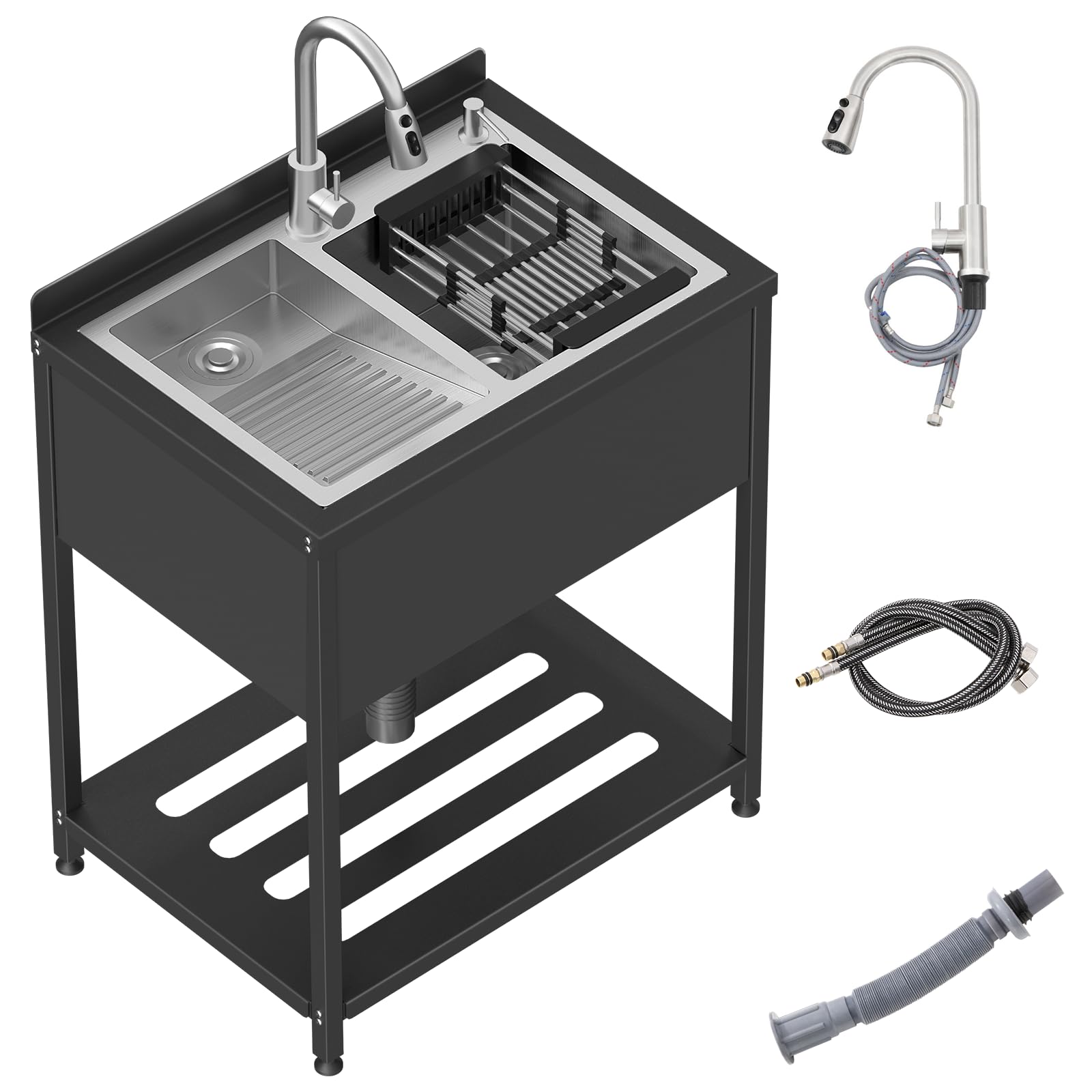 Stainless Steel Utility Sink with Faucet - 31