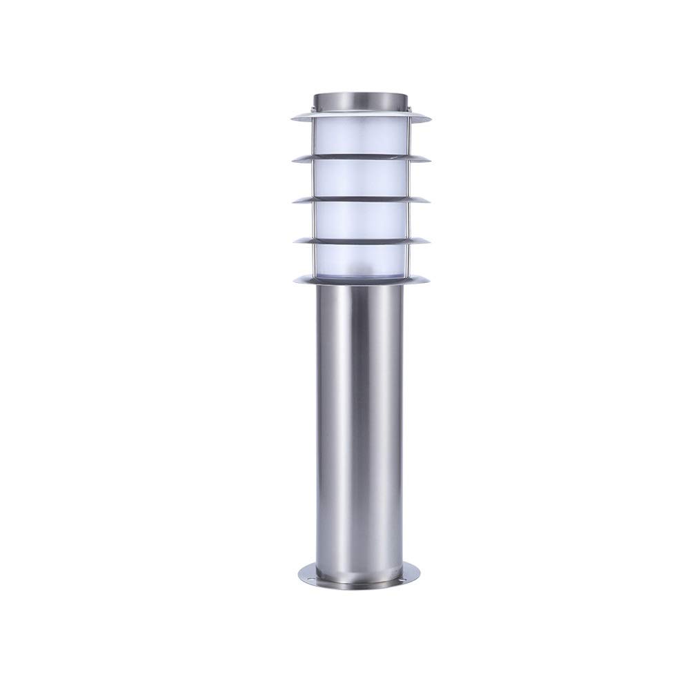Waterproof Stainless Steel E27 Outdoor Garden Light - Lawn, Pathway, Villa & Park Landscape Pillar Lamp for Patio, Driveway, and Backyard Lighting