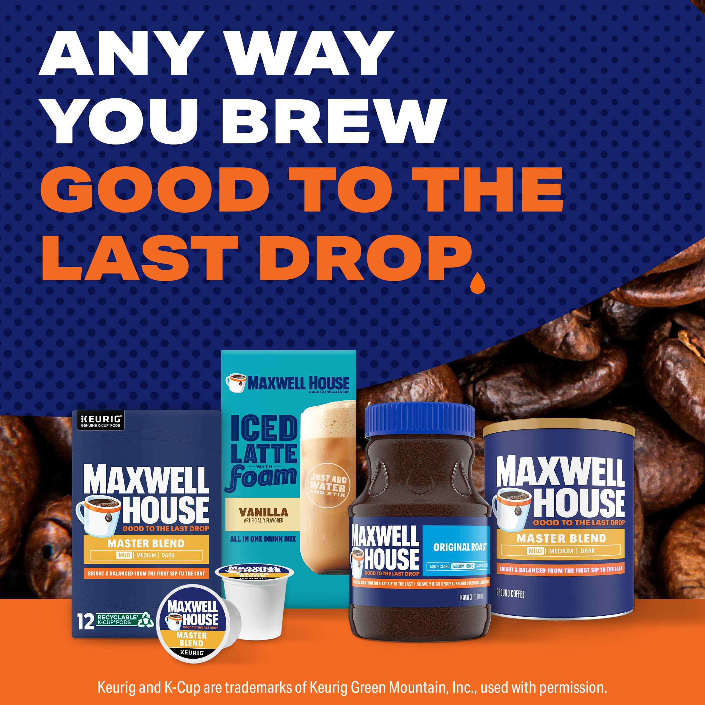 Maxwell House Master Blend Light Roast Ground Coffee - 11.5 oz Canister | Smooth & Balanced Flavor | Perfect for Morning Brew, Office Use & Camping Trips