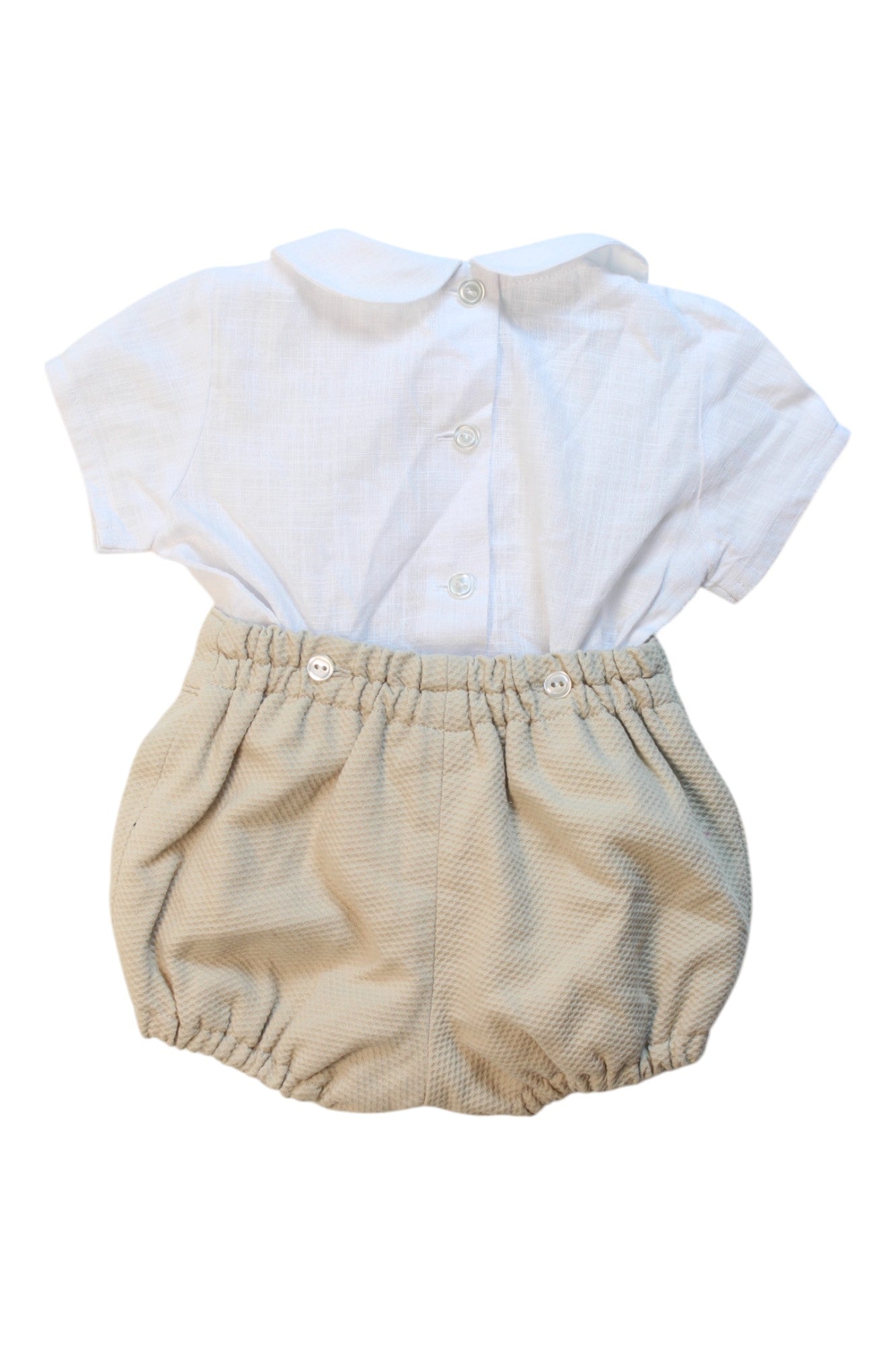 Artesania Granlei Baby Button Up Shirt and Bloomer Set for 3-6 Months - Perfect for Photoshoots, Special Occasions & Everyday Wear
