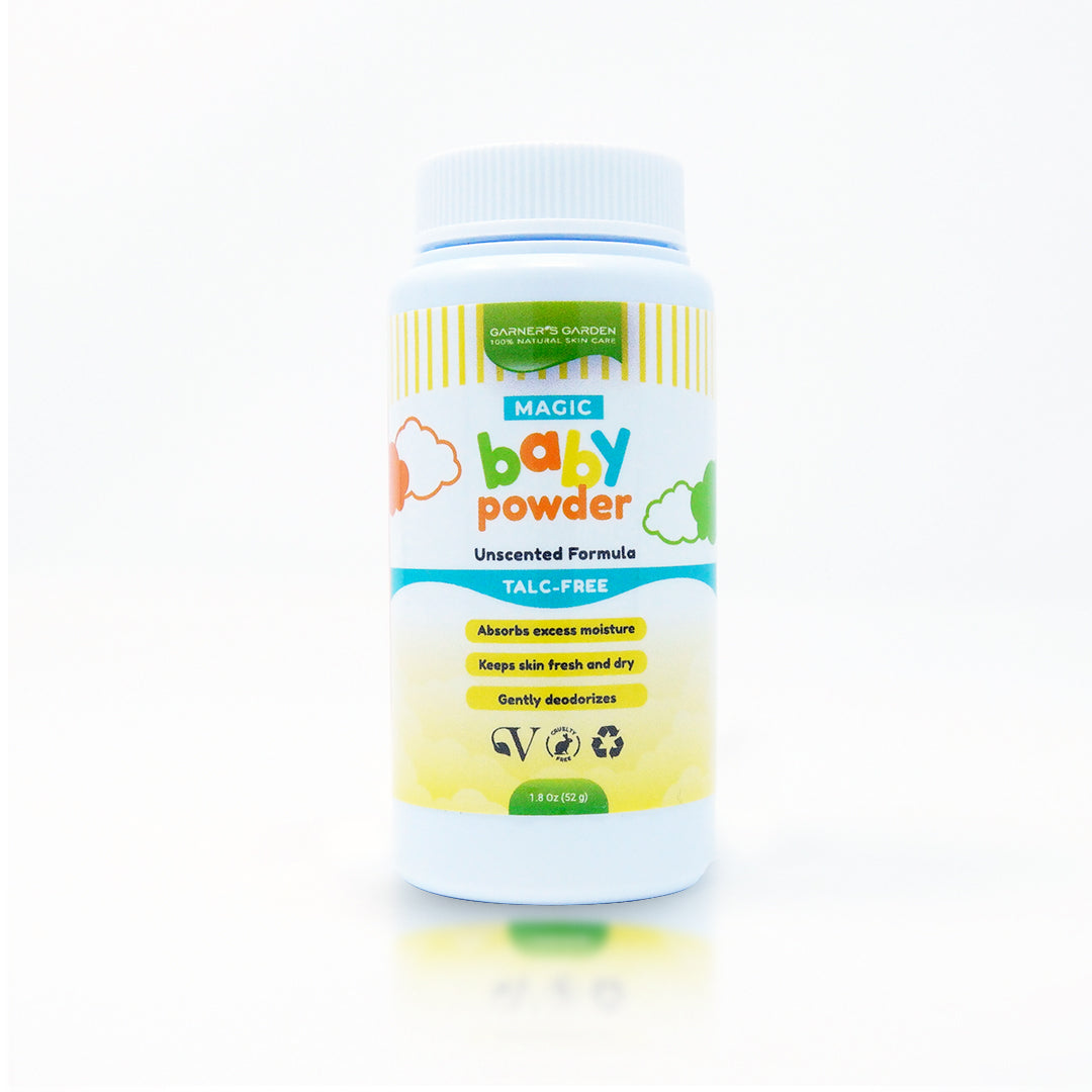 Organic Baby Powder for Sensitive Skin - Talc-Free & Hypoallergenic - Safe for Diaper Rash & Daily Use - Perfect for Newborns, Infants & Toddlers