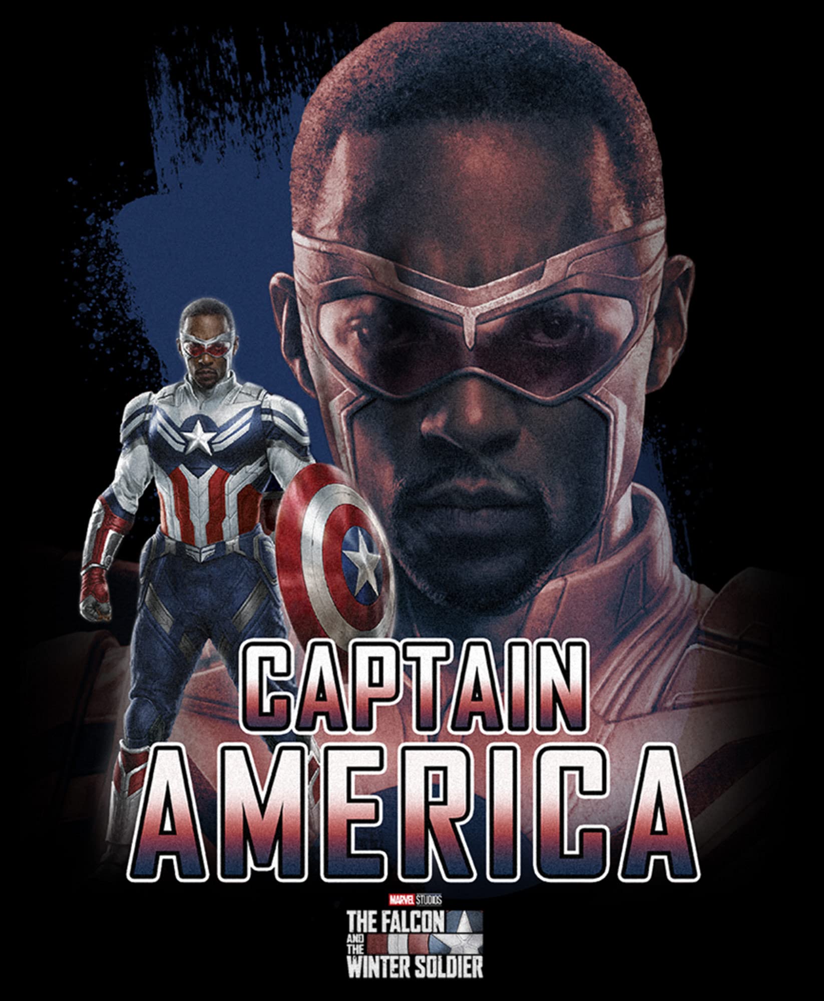 Marvel The Falcon and The Winter Soldier Captain America Graphic T-Shirt for Men | Superhero Cotton Tee | Casual Wear & Cosplay Costume