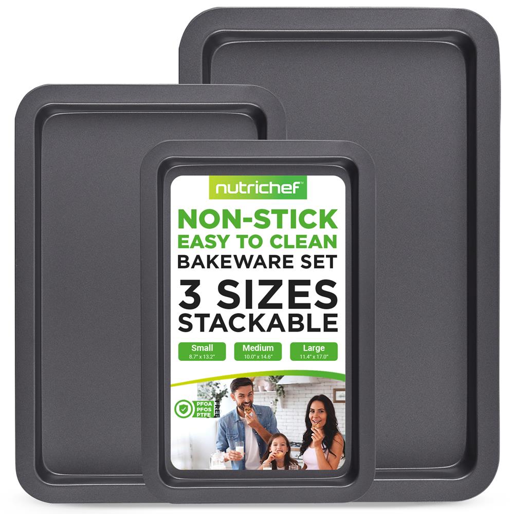 Nonstick Cookie Sheet Baking Pan - Premium Stainless Steel Baking Tray for Cookies, Pastries & More | Perfect for Home Baking, Holiday Treats & Commercial Kitchens
