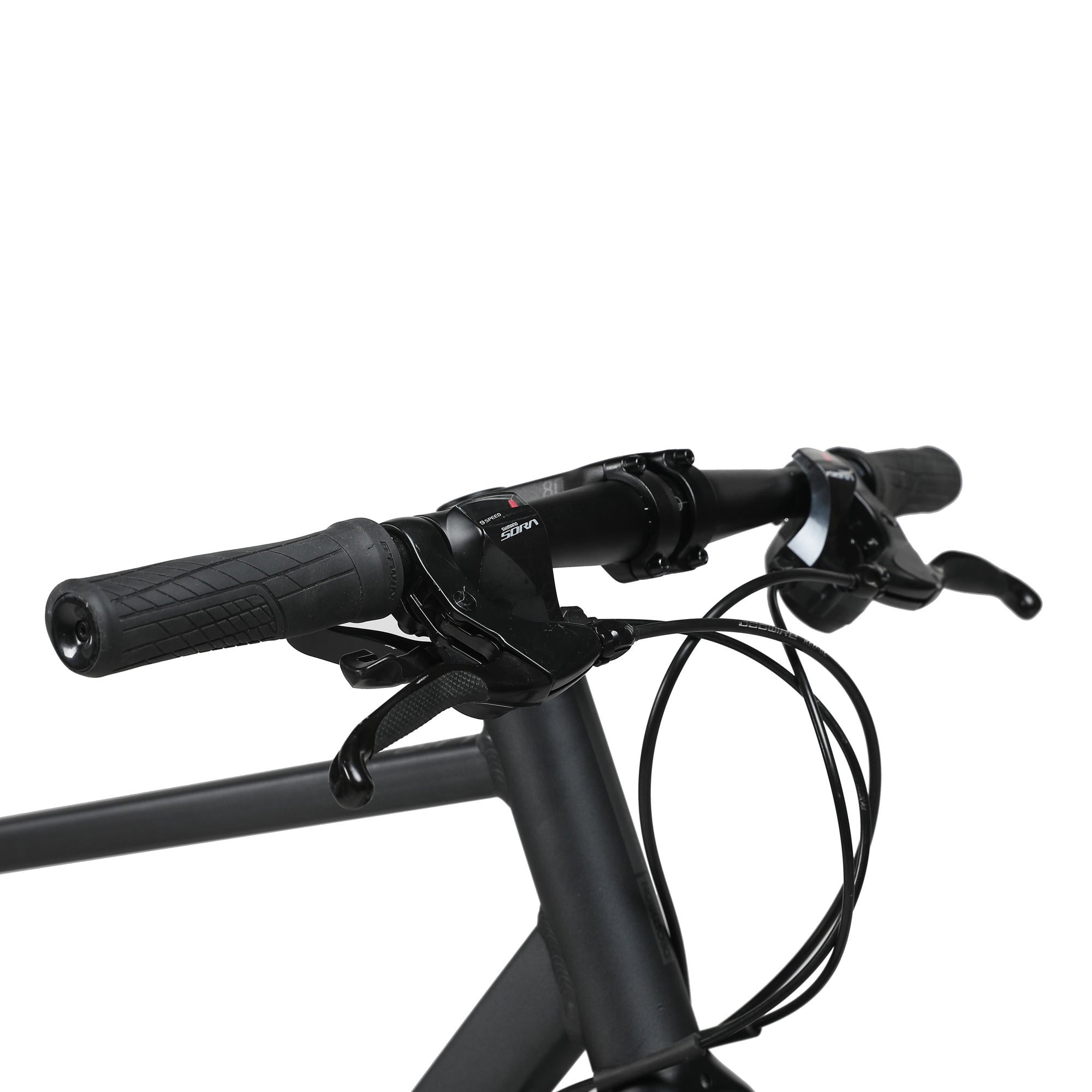 Triban RC500 Flat Bar Road Bike for Adults - 700c Wheels, Black, XL Size - Perfect for Commuting, Fitness & Urban Cycling