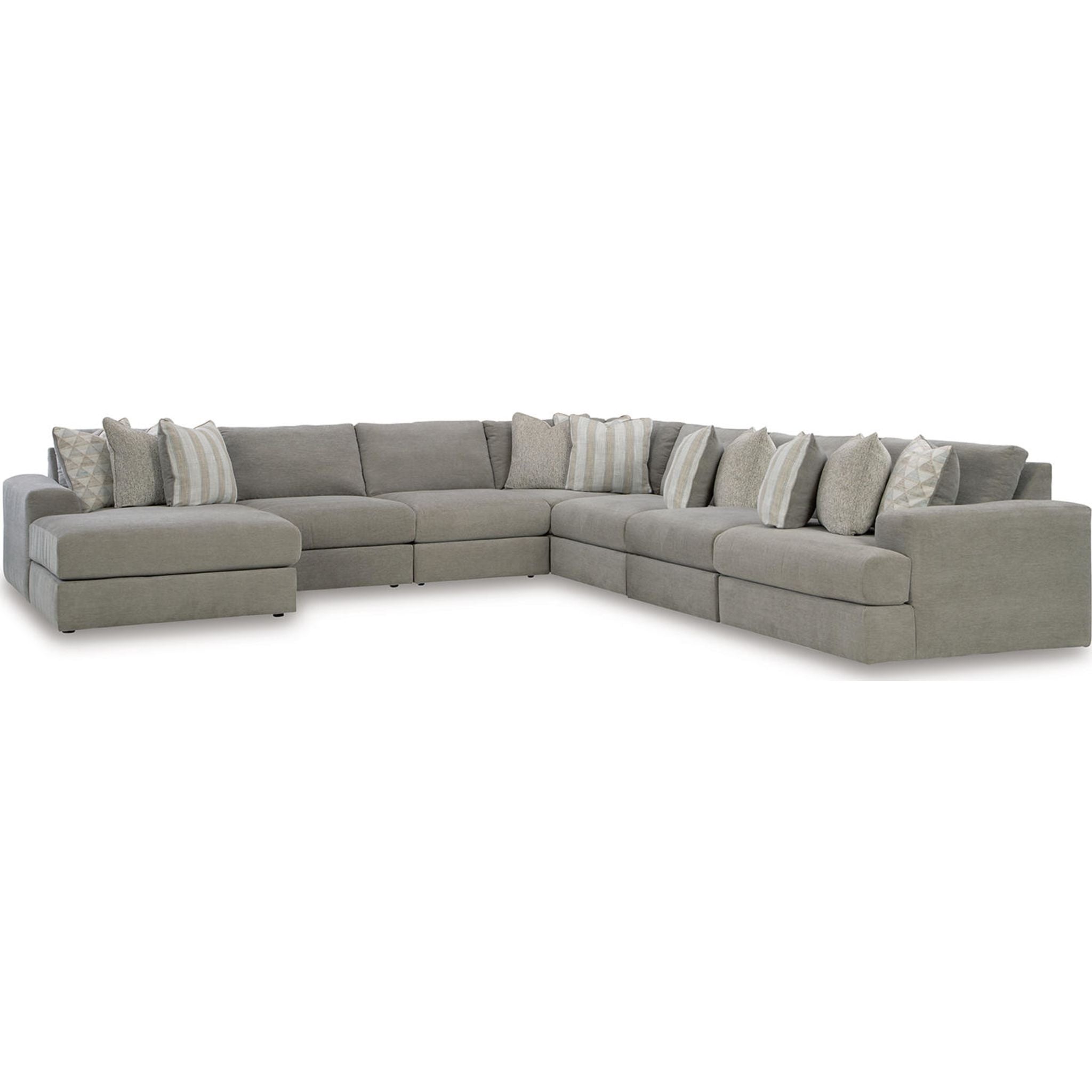Avaliyah 7-Piece Modular Sectional Sofa with Chaise Lounge - Modern L-Shaped Living Room Furniture for Small Spaces & Family Gatherings