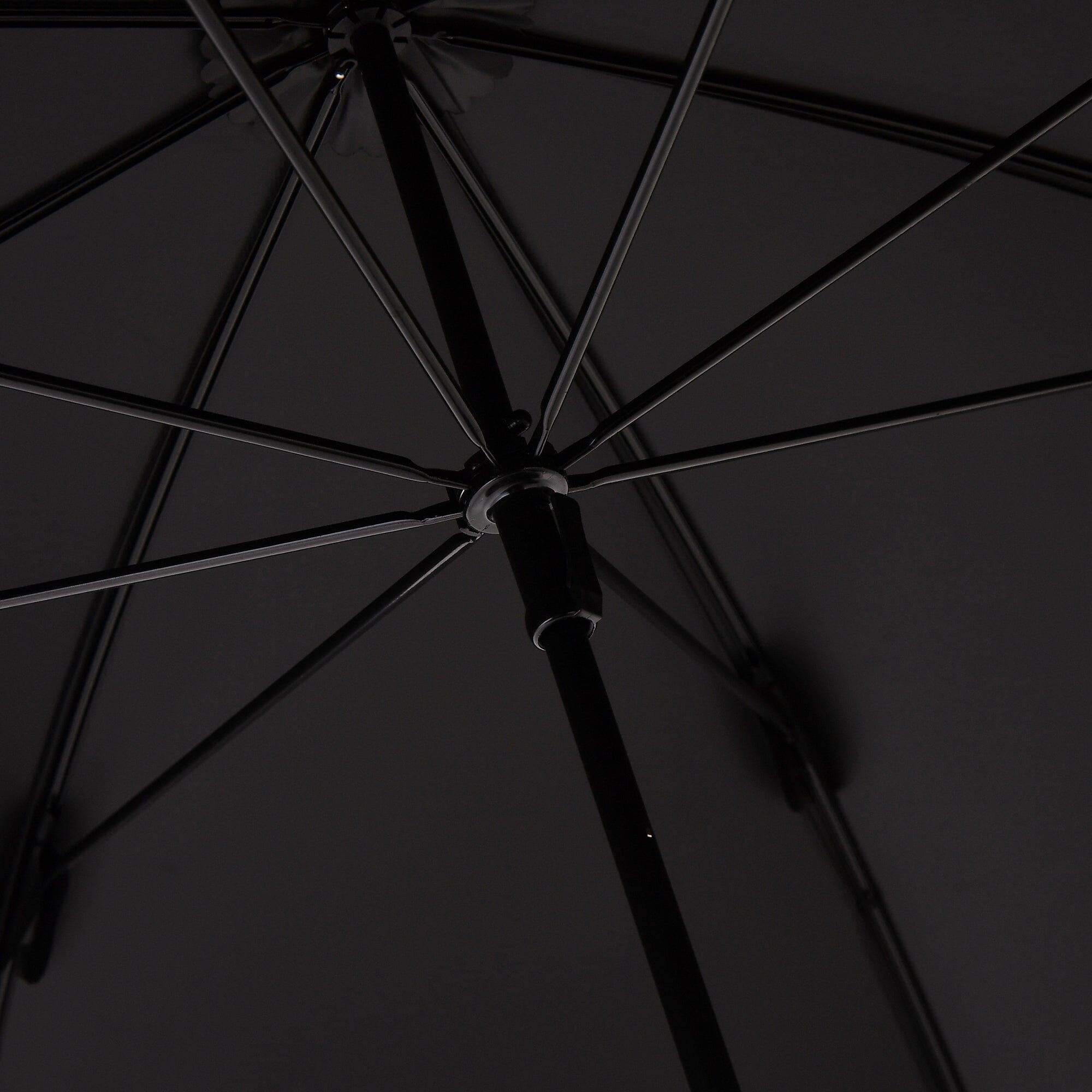 Dot Glitter Heat Cut Long Umbrella 58cm Black - UV Protection & Waterproof for Sunny & Rainy Days - Perfect for Beach, Outdoor Events & Daily Commute