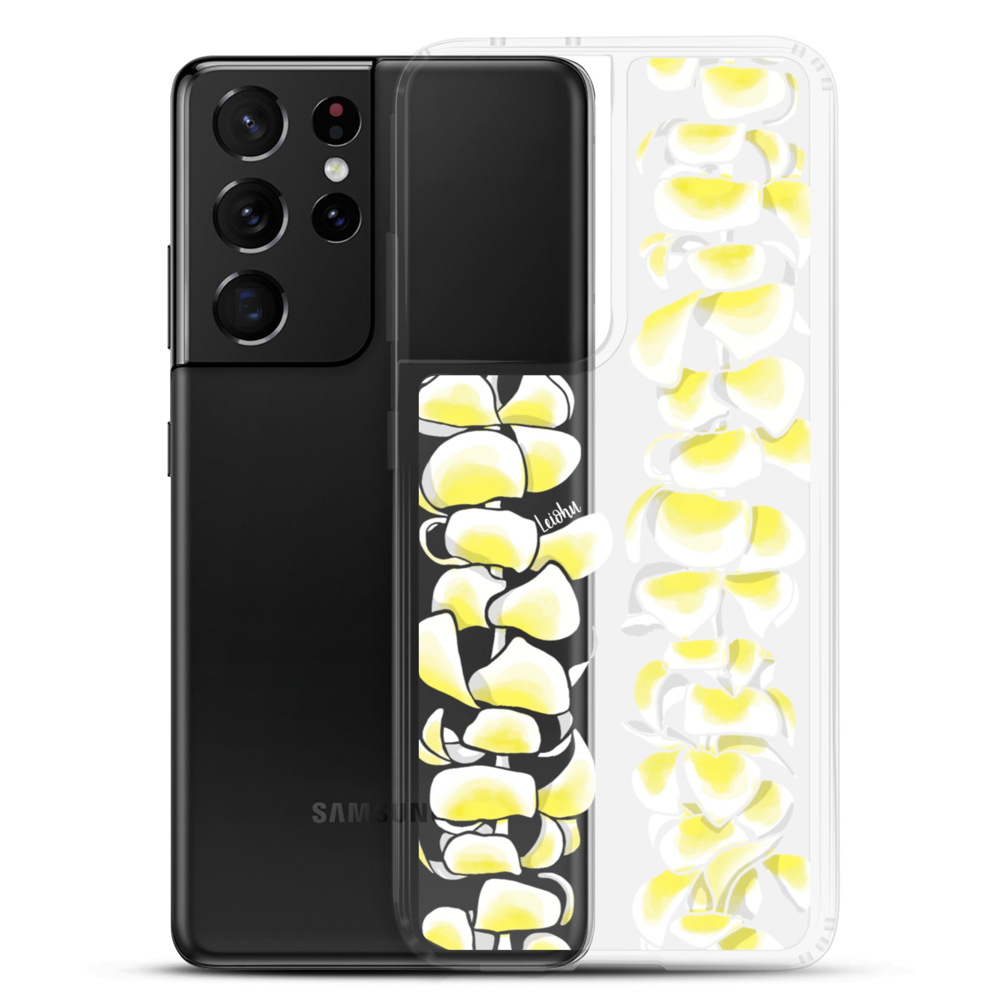 Plumeria Clear Phone Case for Samsung Galaxy - Slim Protective Cover for Everyday Use & Travel