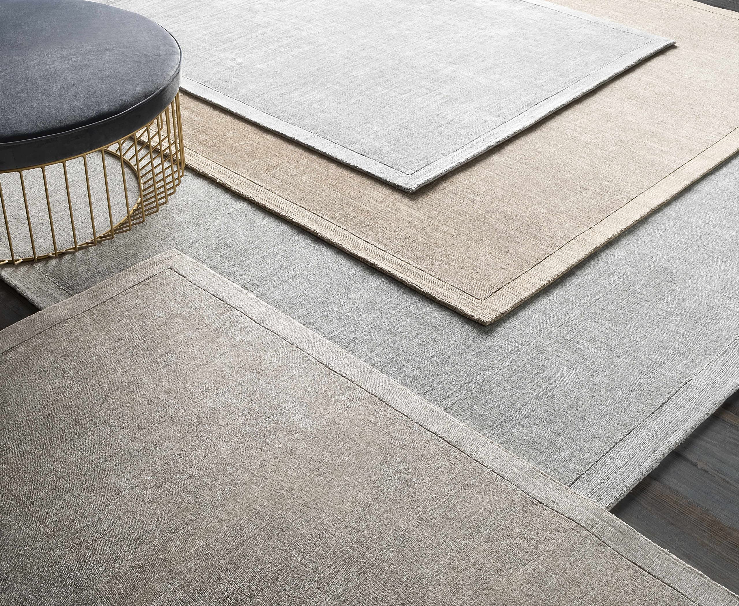 Hauteloom Westbend Solid & Border Gray Area Rug 2' x 3' - Soft Non-Slip Living Room Rug, Bedroom Carpet for Home Decor - Perfect for Cozy Spaces, Dorm Rooms & Office Flooring