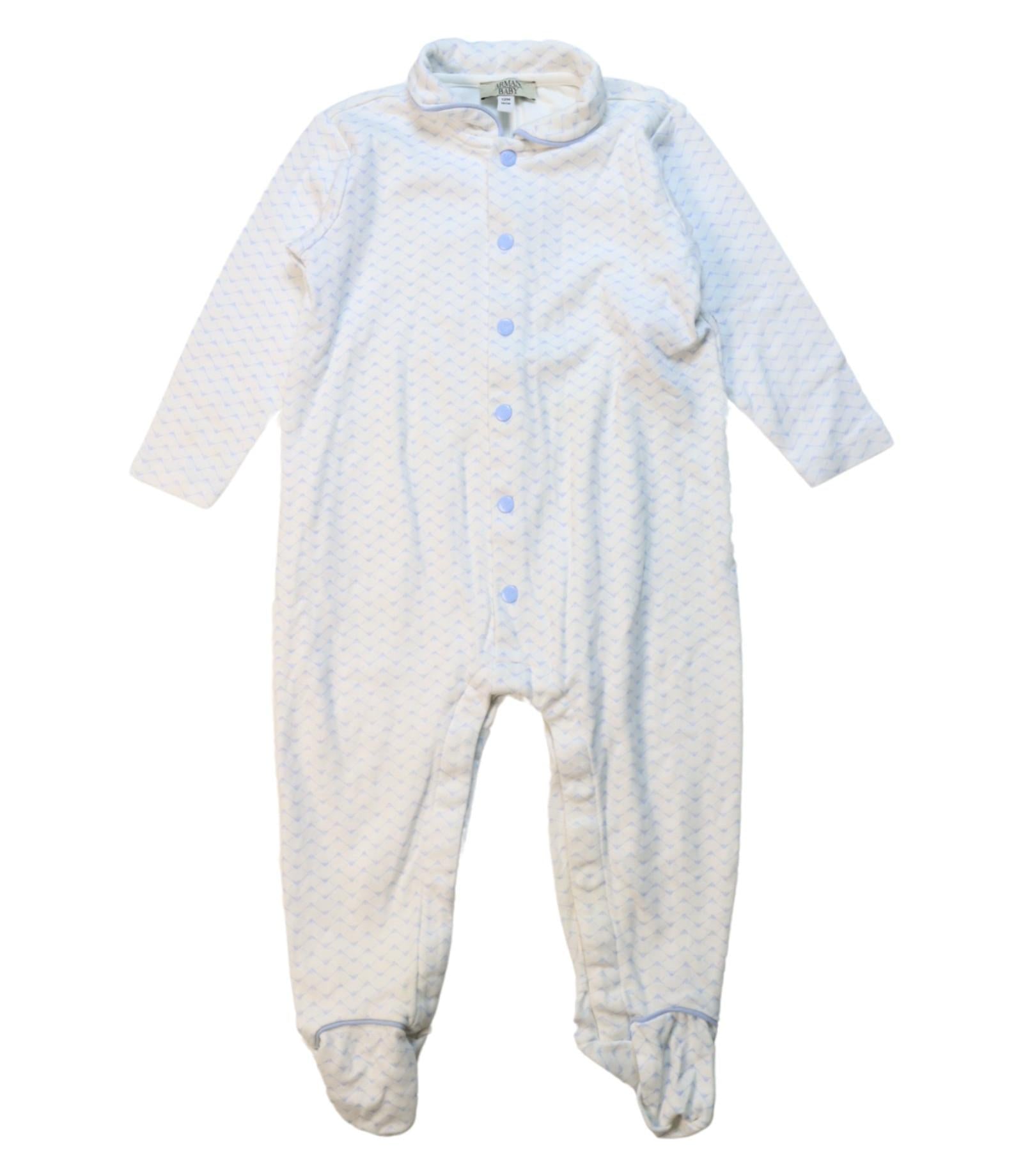 Armani Baby Boys' 12M One-Piece Pajama Set - Soft Cotton Sleepwear for Infants - Perfect for Bedtime & Lounging at Home