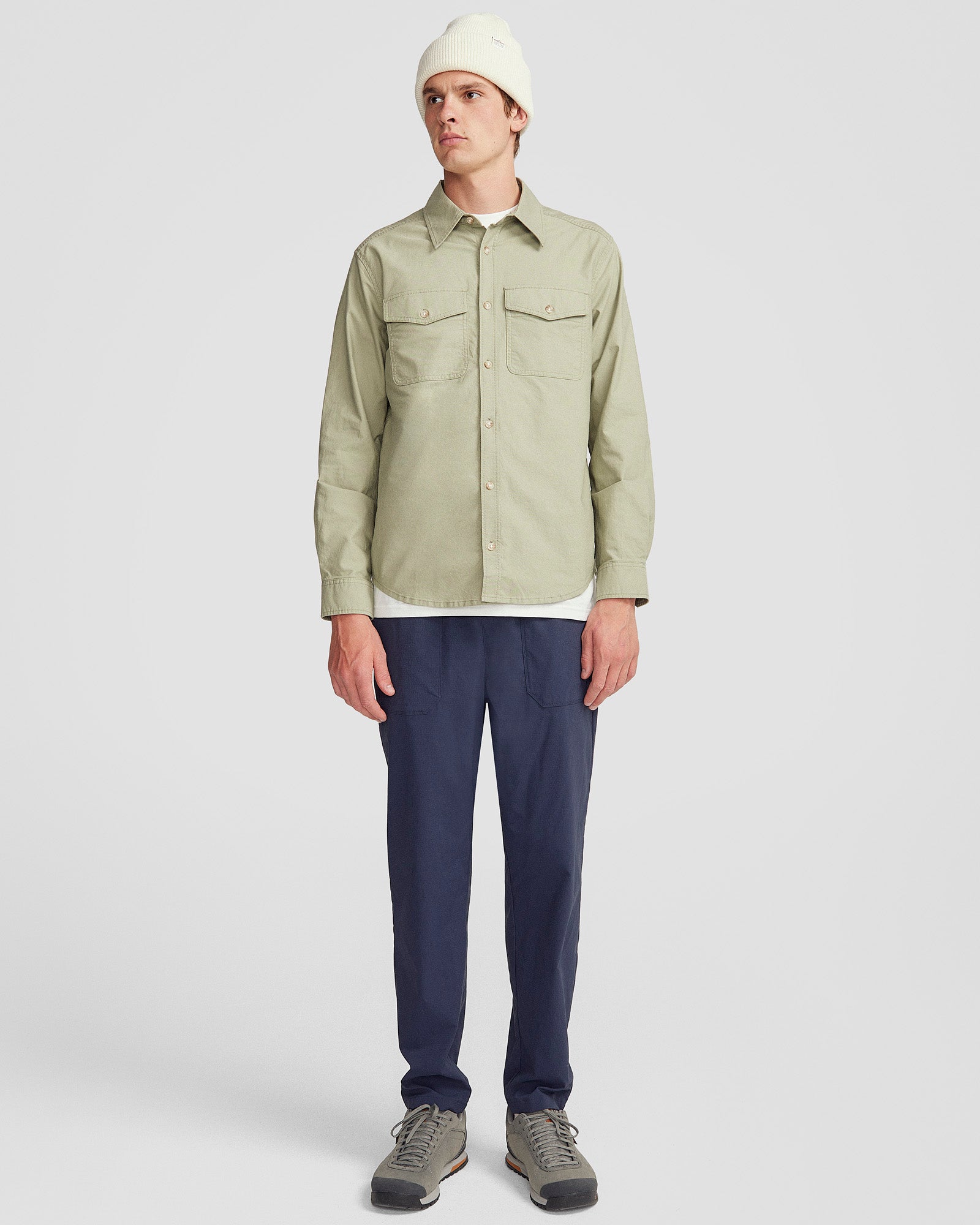 Vander HT Men's Long Sleeve Casual Shirt - Light Beech Color, Comfortable Button Down Shirt for Office, Business, and Everyday Wear