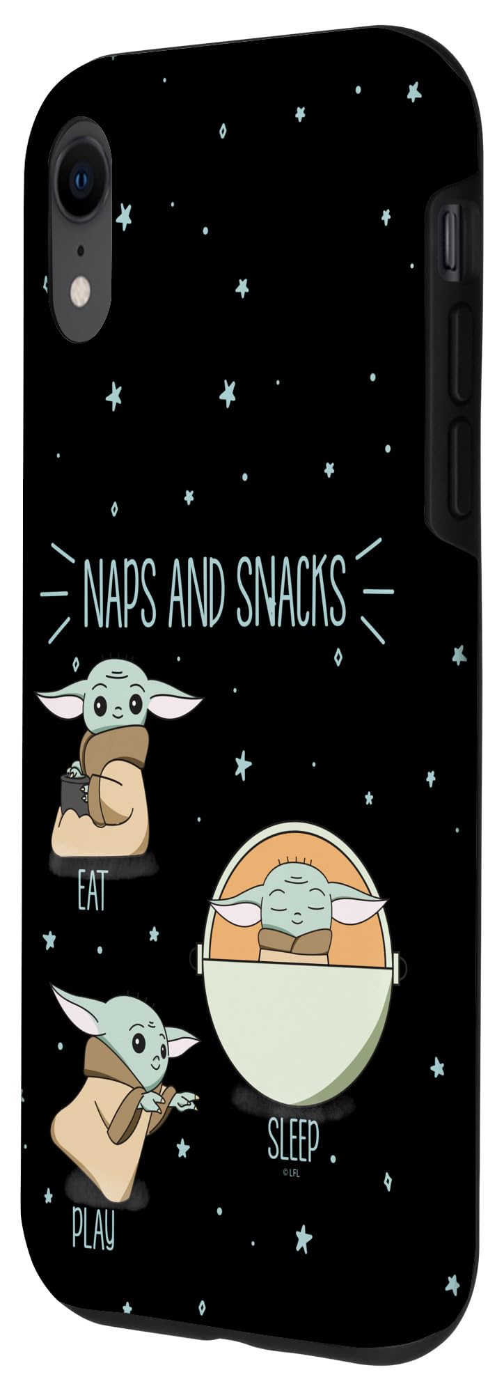 iPhone XR Star Wars The Mandalorian The Child Phone Case - Cute Baby Yoda Snack Time Design for iPhone XR - Perfect for Star Wars Fans, Gift Ideas & Everyday Use