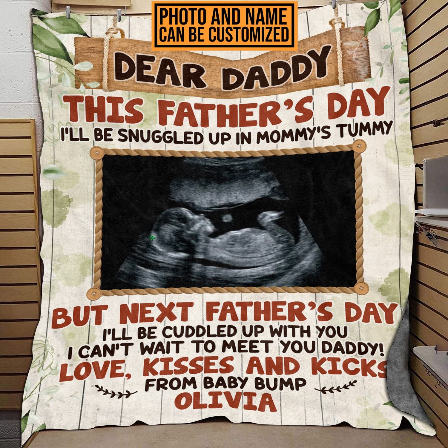 Personalized Fleece Blanket for Father's Day - 