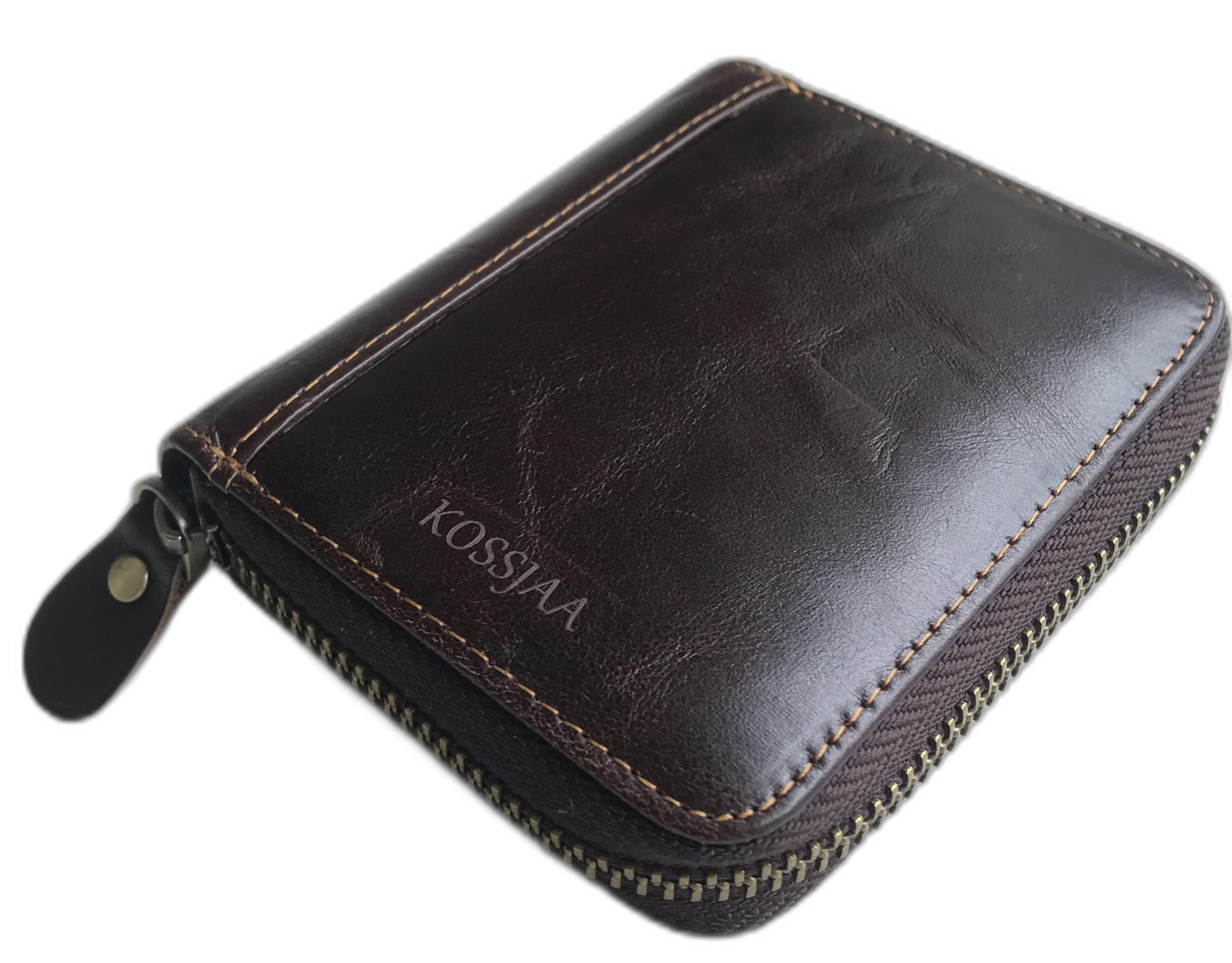 RFID Blocking Leather Credit Card Holder for Women & Men - Slim Wallet with Coin Purse (Brown) | Perfect for Travel, Shopping & Everyday Use