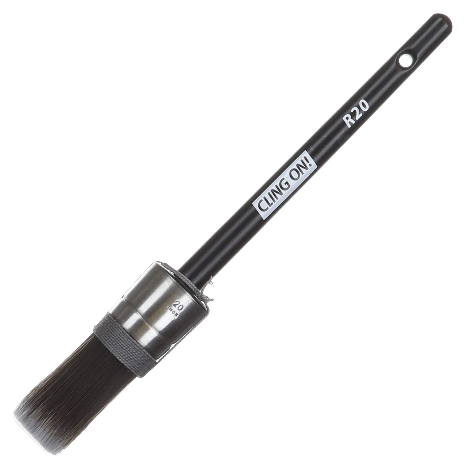 Round Paint Brush R20 for Chalk Paint & Water-Based Paints - Perfect for Furniture Restoration, DIY Crafts & Home Decor Projects