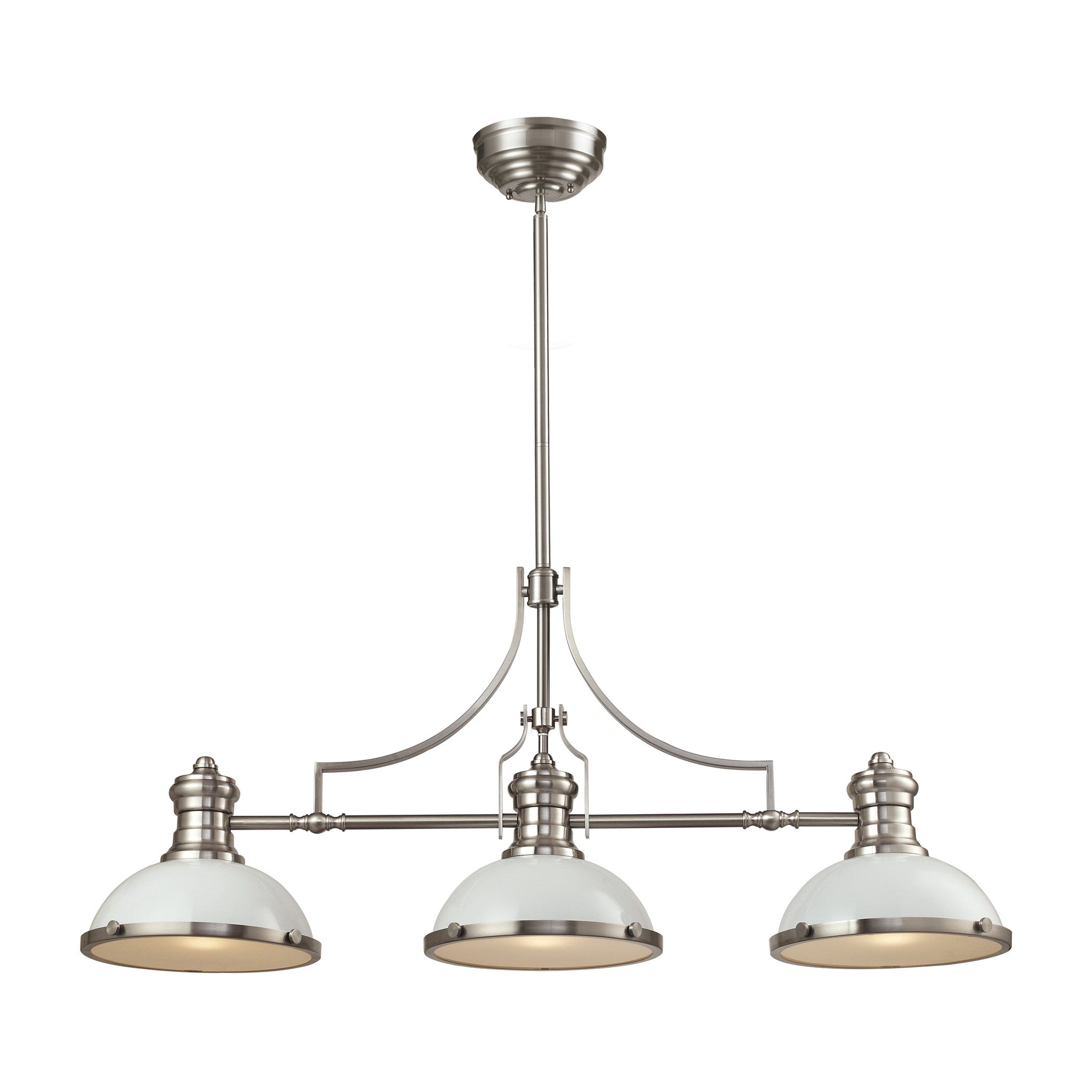 Chadwick Linear Chandelier - Modern LED Pendant Light Fixture for Dining Room, Kitchen Island & Living Room | Dimmable Hanging Light with Crystal Accents