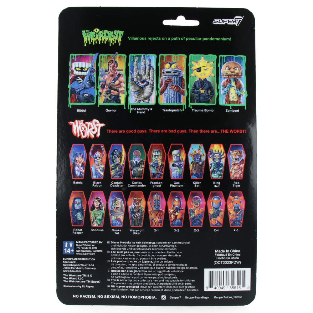 Blood (Rotten Rangers) - The Weirdest ReAction Figures Wave 5 | Collectible Action Figures for Horror Fans & Pop Culture Enthusiasts | Perfect for Display, Gifts, and Horror-Themed Collections
