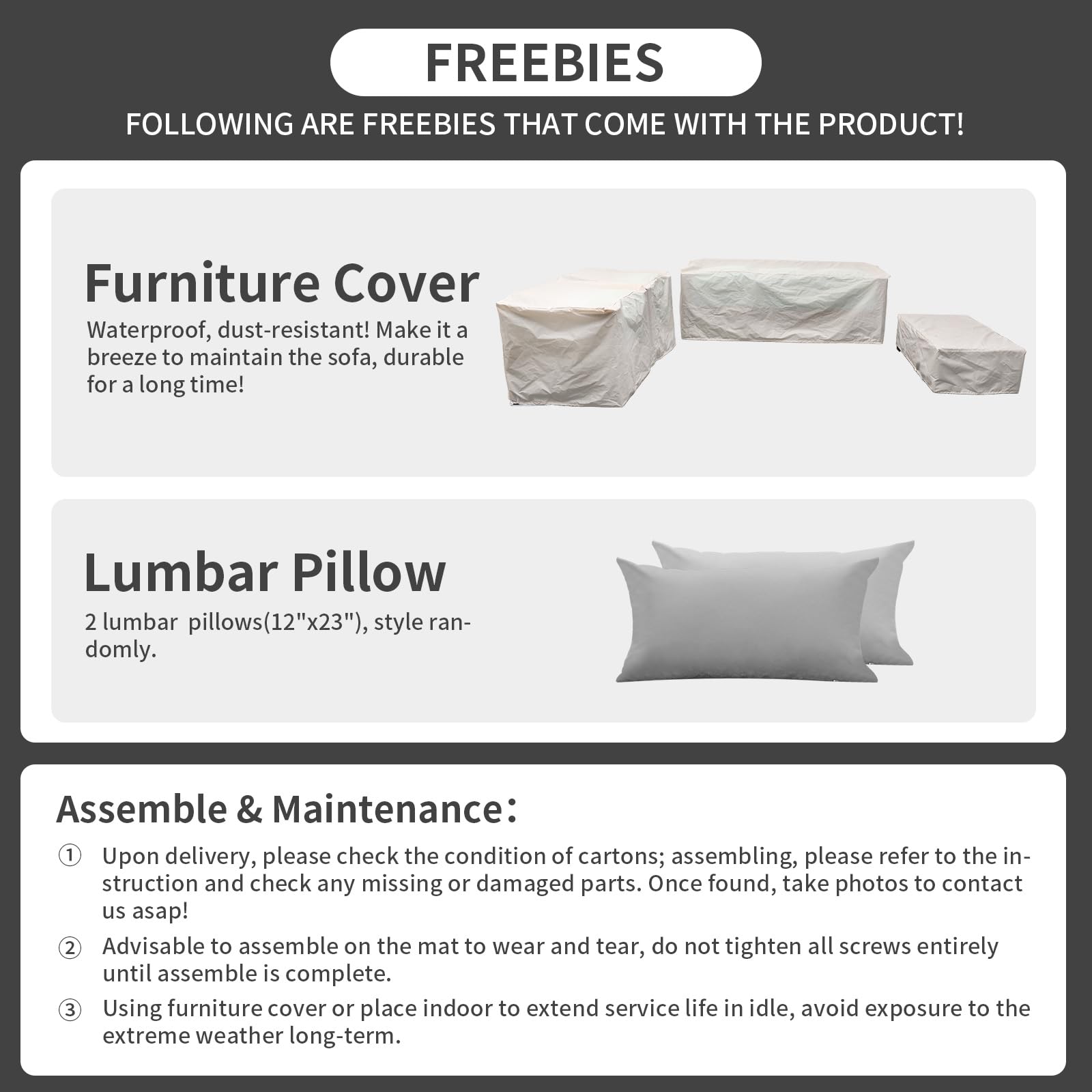 Rattaner 5-Piece Outdoor Wicker Patio Furniture Set - Grey Sectional Sofa with No-Slip Cushions & Waterproof Covers | Perfect for Backyard, Poolside & Garden Relaxation