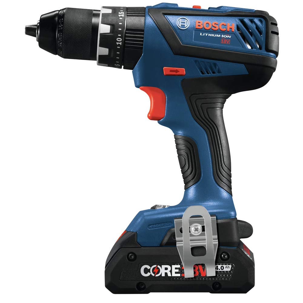 BOSCH GXL18V-239B25 CORE18V 2-Tool Power Tool Combo Kit with Soft Case, 2 Batteries & Charger Included - Perfect for DIY Projects, Home Repairs and Professional Construction Work