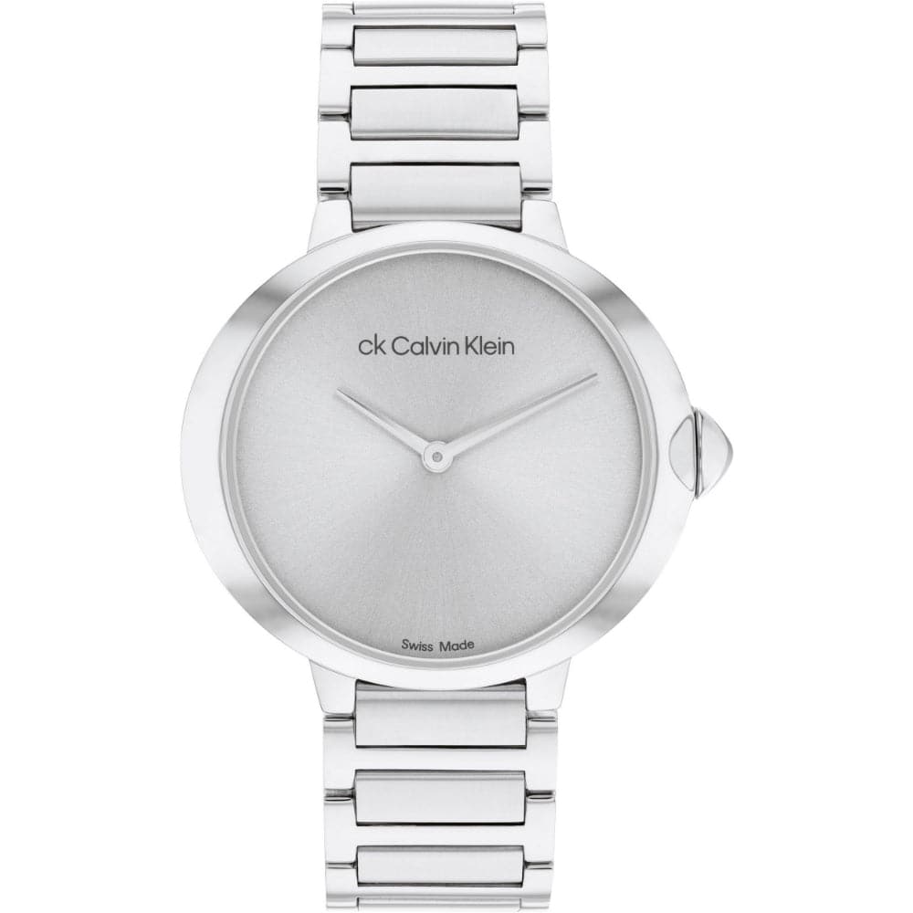 Calvin Klein Women's Silver Dial Stainless Steel Watch 25000046 - Elegant Fashion Accessory for Work & Special Occasions