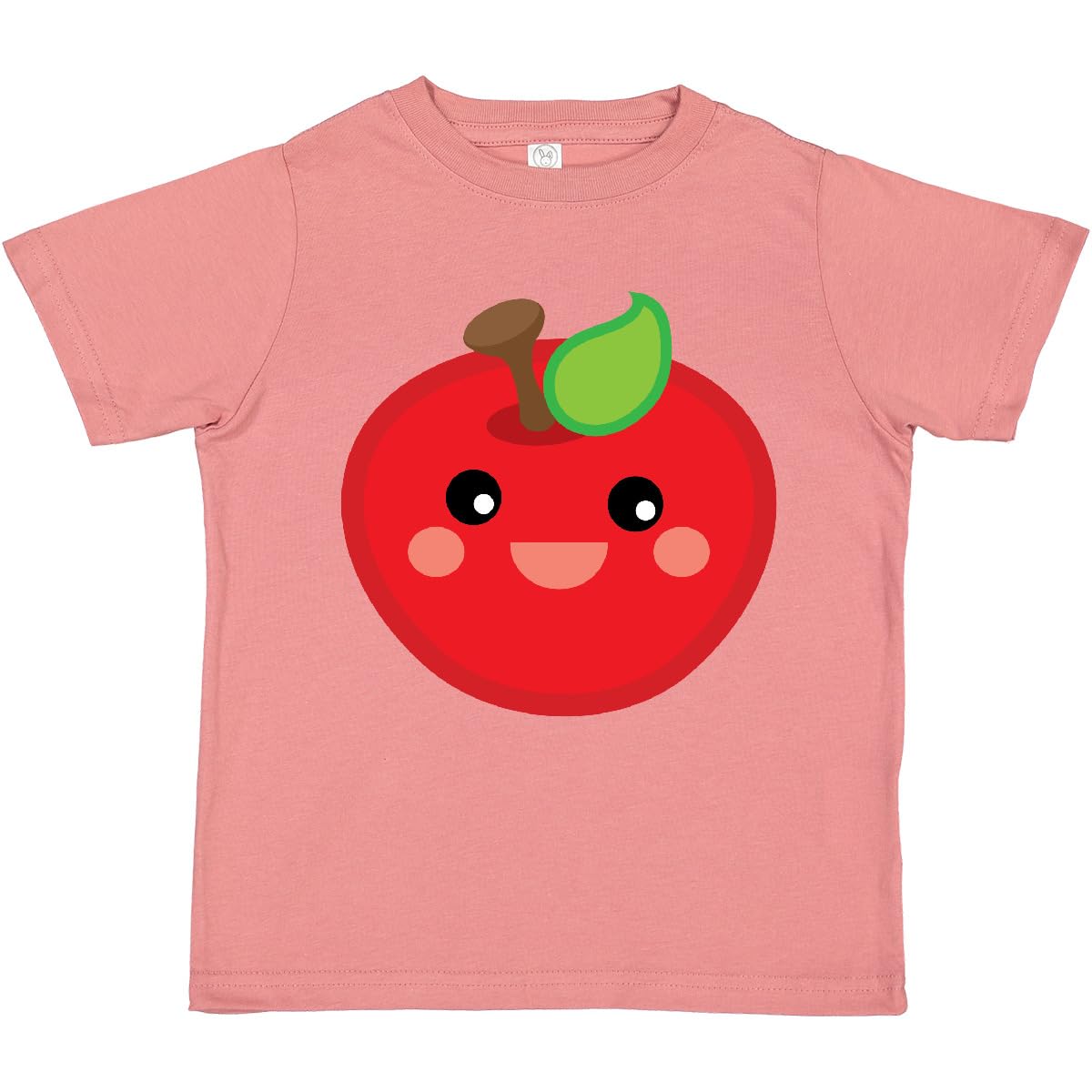 Inktastic Smiling Apple Toddler T-Shirt - Cute Kids Graphic Tee for Boys & Girls - Perfect for Playdates, Daycare & Family Photos