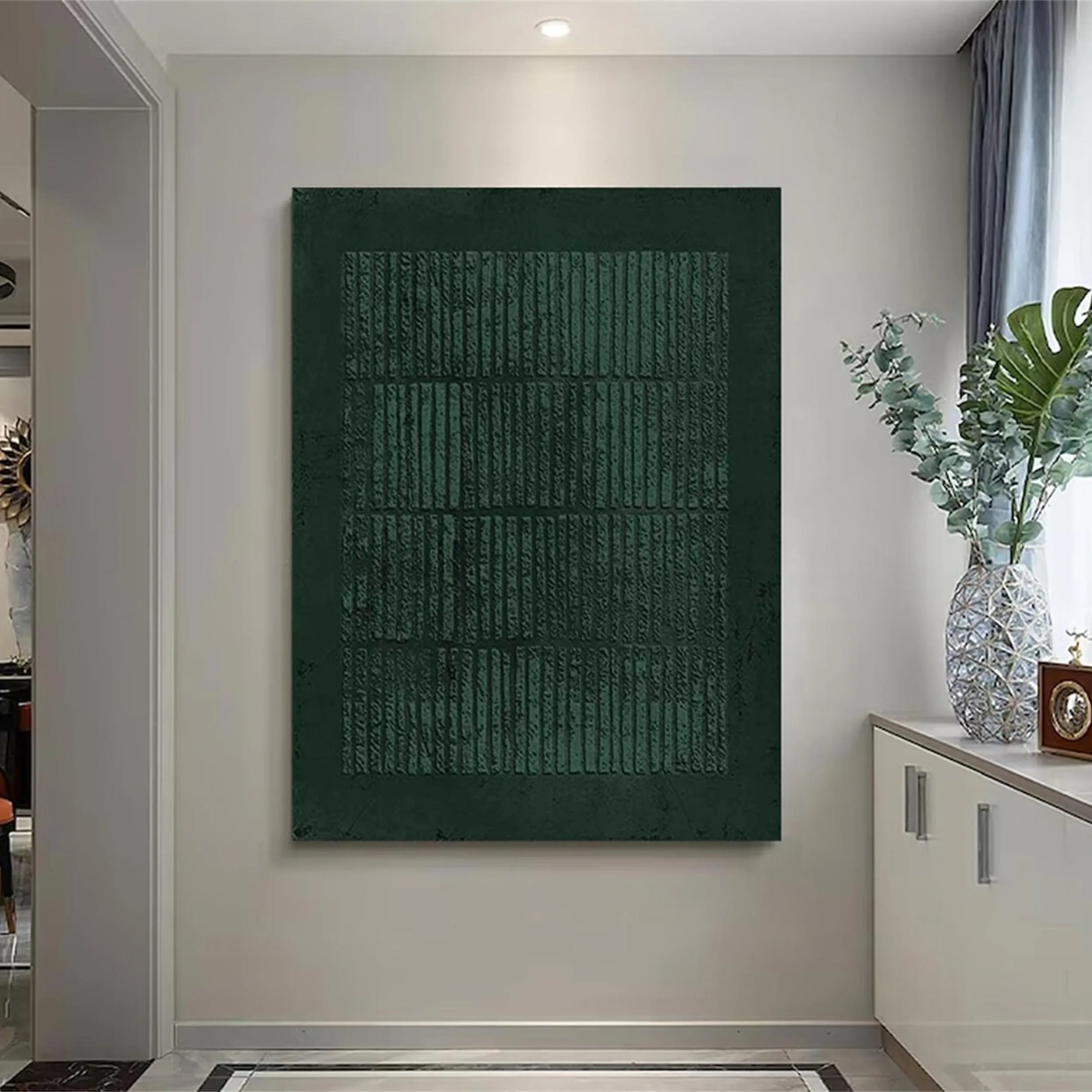 Blue & Green Abstract Wall Art Print #BG071 - Modern Home Decor for Living Room, Bedroom & Office