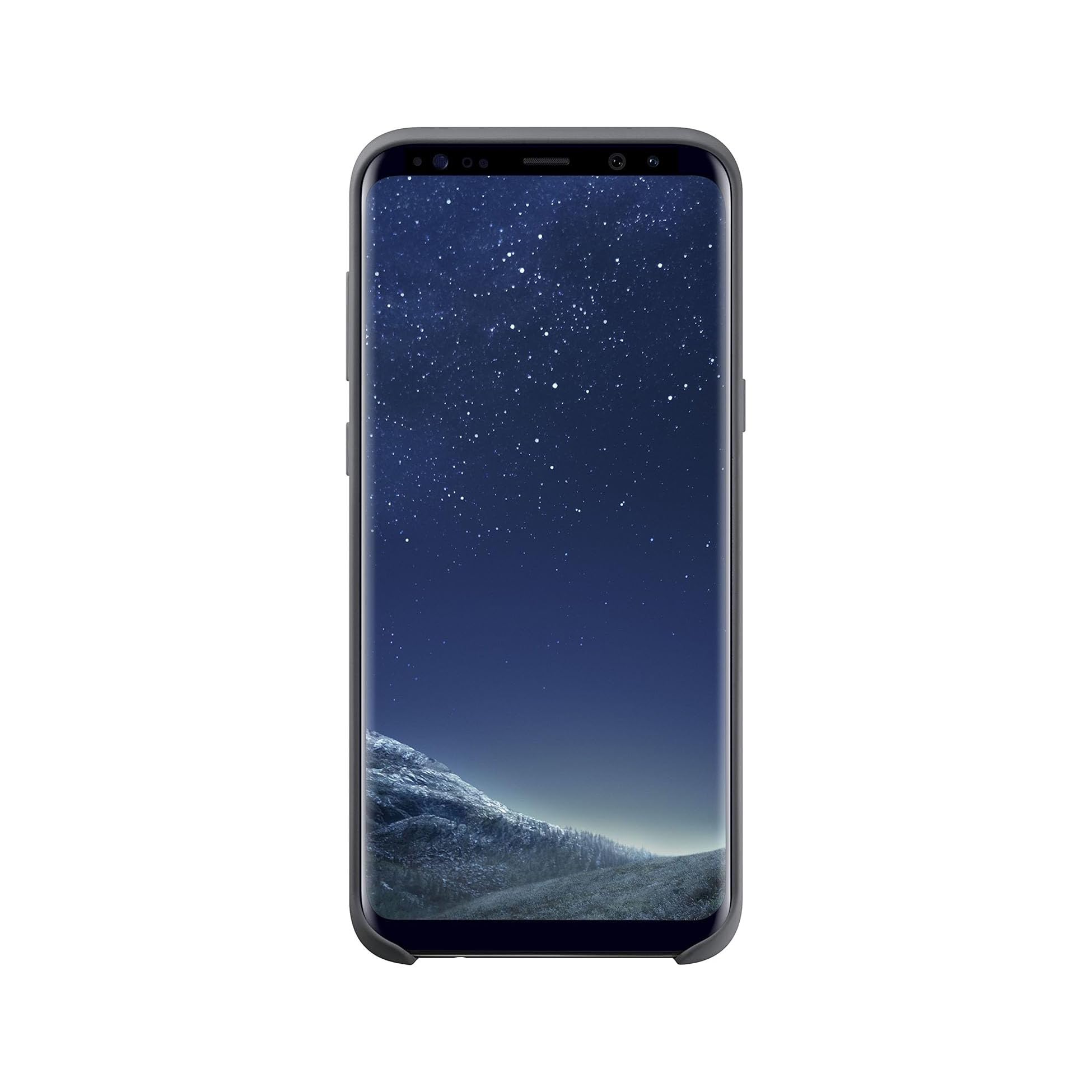 Samsung Galaxy S8+ Case - Shockproof Silicone Protective Cover for Samsung Galaxy S8 Plus - Slim Fit, Anti-Slip Grip, Dark Grey - Perfect for Daily Use, Travel & Outdoor Activities