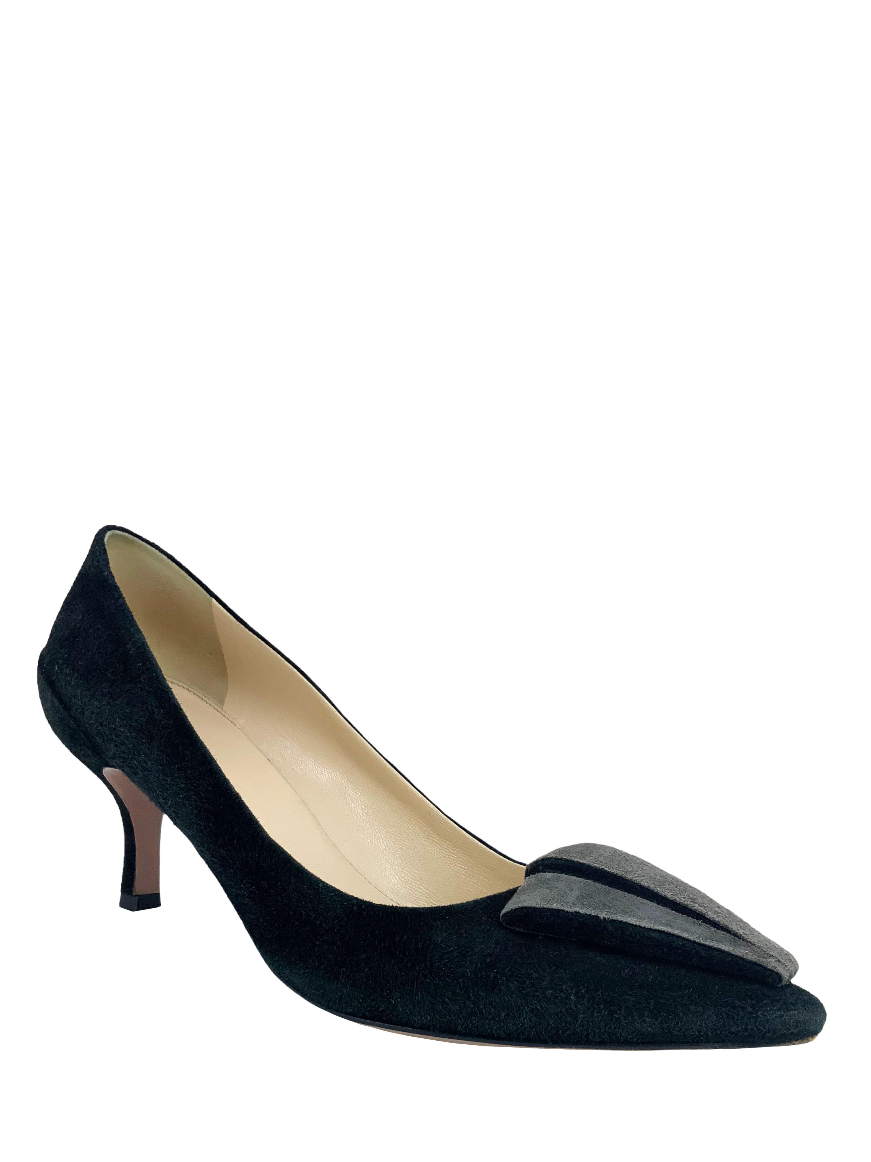 Prada Suede Pleated Applique Pumps Women's Size 10.5 | Luxury Designer Heels for Weddings, Parties & Special Occasions