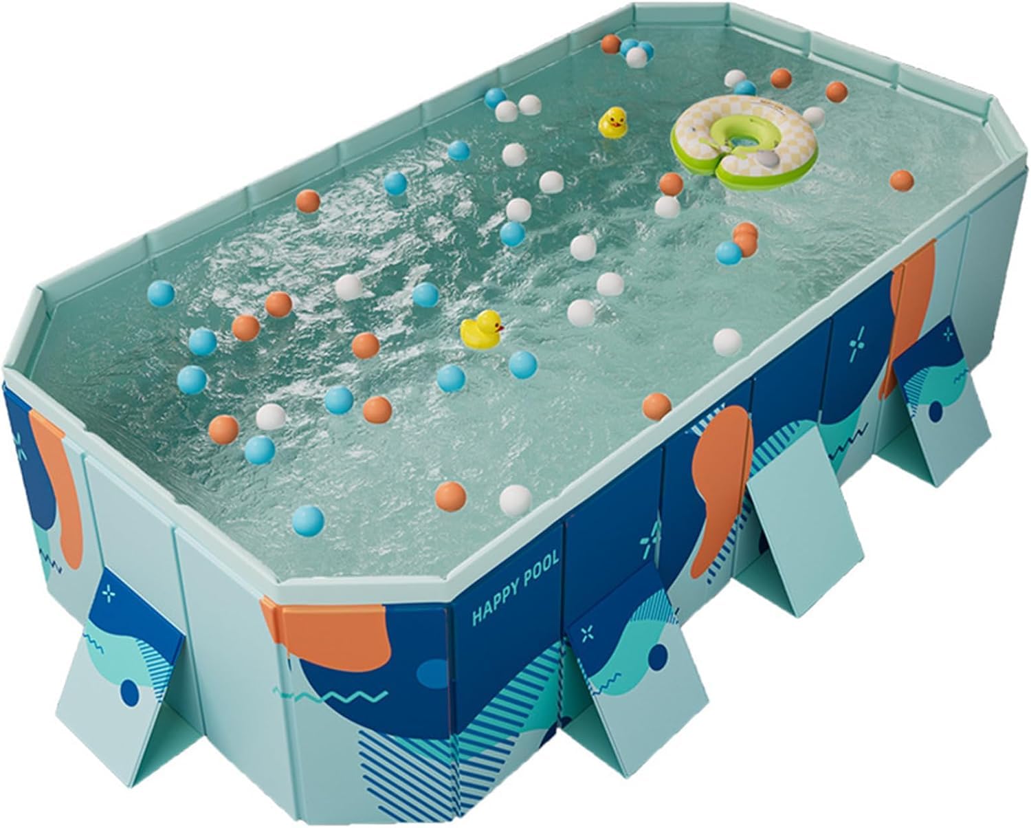 10FT Large Family Swimming Pool - Big Rectangular SnapSet Pool for Kids, Adults & Pets | Portable, Foldable, Non-Inflatable Easy Set Up Backyard Pool | Perfect for Summer Fun, Outdoor Parties & Family Bonding