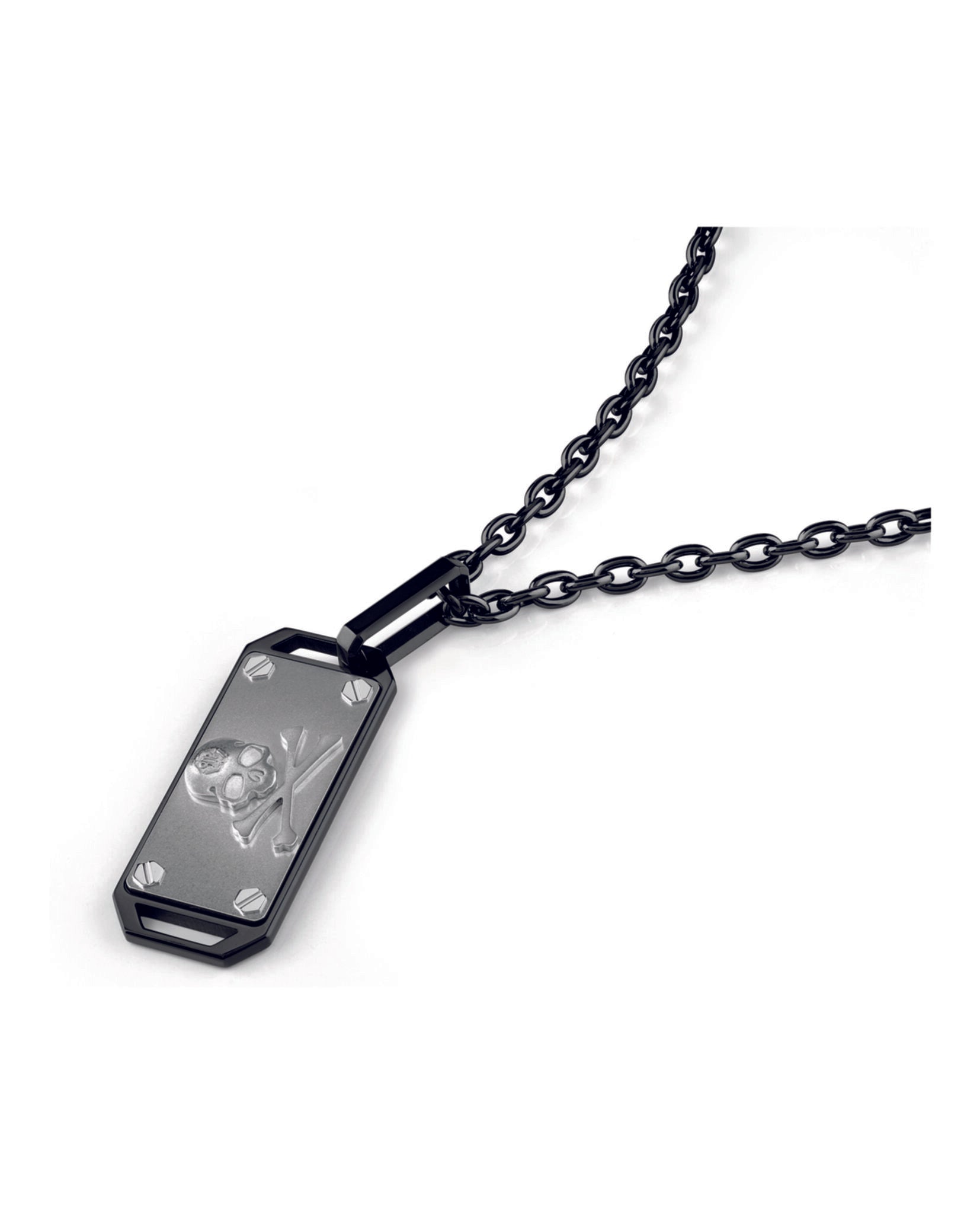 Skull Bones Cable Chain Necklace for Men & Women - Gothic Punk Jewelry for Halloween, Rock Concerts & Edgy Fashion