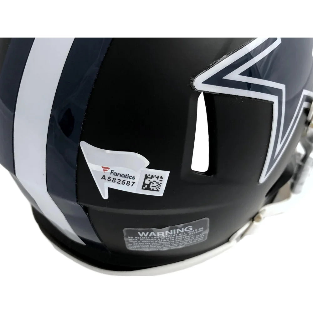 Ceedee Lamb Autographed Dallas Cowboys Speed Eclipse Black Mini Helmet with COA - Perfect for NFL Fans, Collectors & Man Cave Decor