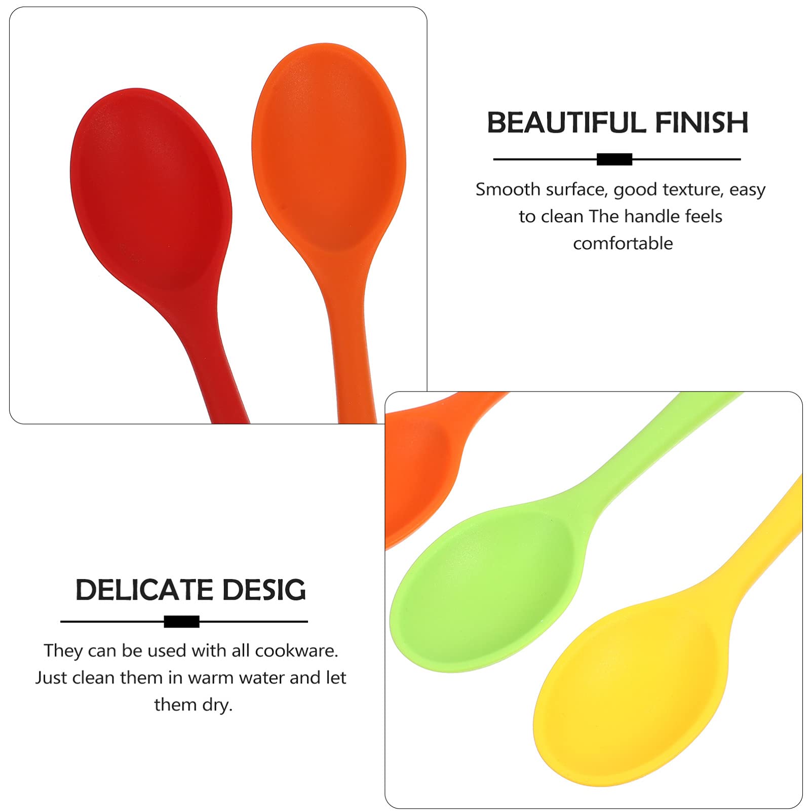 DOITOOL 4-Piece Nonstick Silicone Serving Set for Appetizers, Salad, Rice, Fruit, Japanese Ramen, Cakes & Drinks - Perfect for Cooking, Baking, Kids Meals & Party Serving
