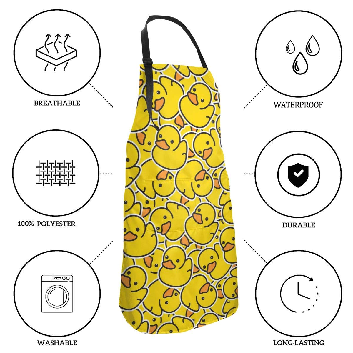 Adjustable BBQ Grilling Apron for Men & Women - Cooking Apron with Pocket - Perfect for Outdoor Grilling, Backyard BBQ & Kitchen Use