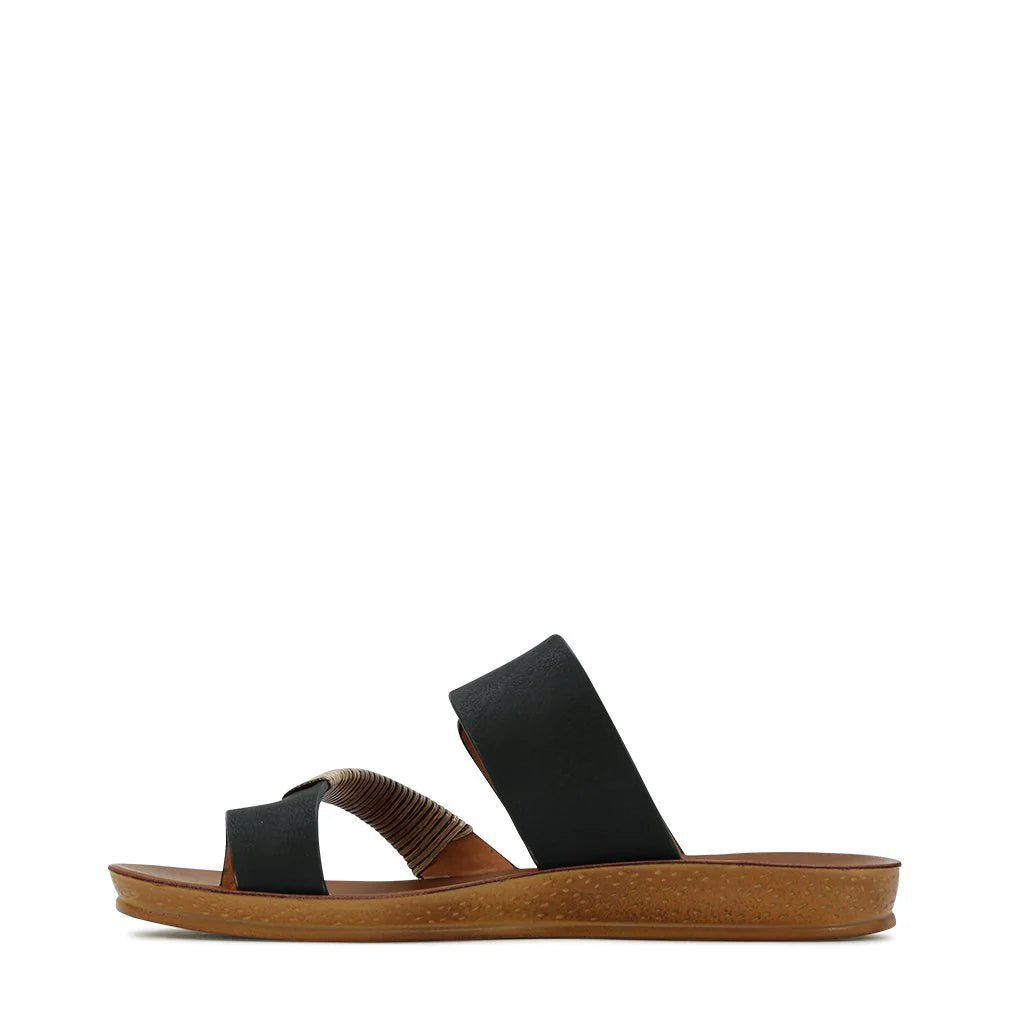 BRIAN Women's Black Sandals - Comfortable & Stylish Beach Footwear for Summer Vacations, Pool Parties, and Casual Outings
