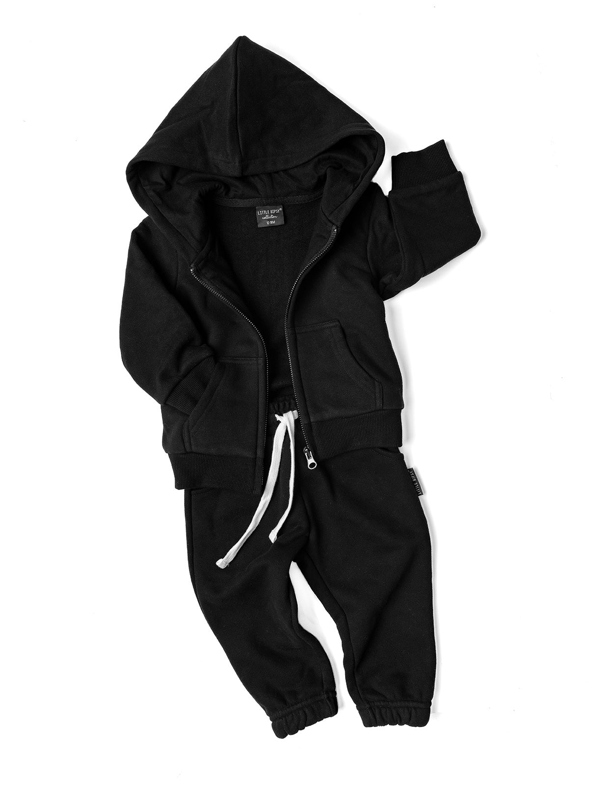 Classic Black Zip-Up Hoodie for Men & Women - Comfortable Casual Wear for Outdoor Activities, Gym, and Everyday Use