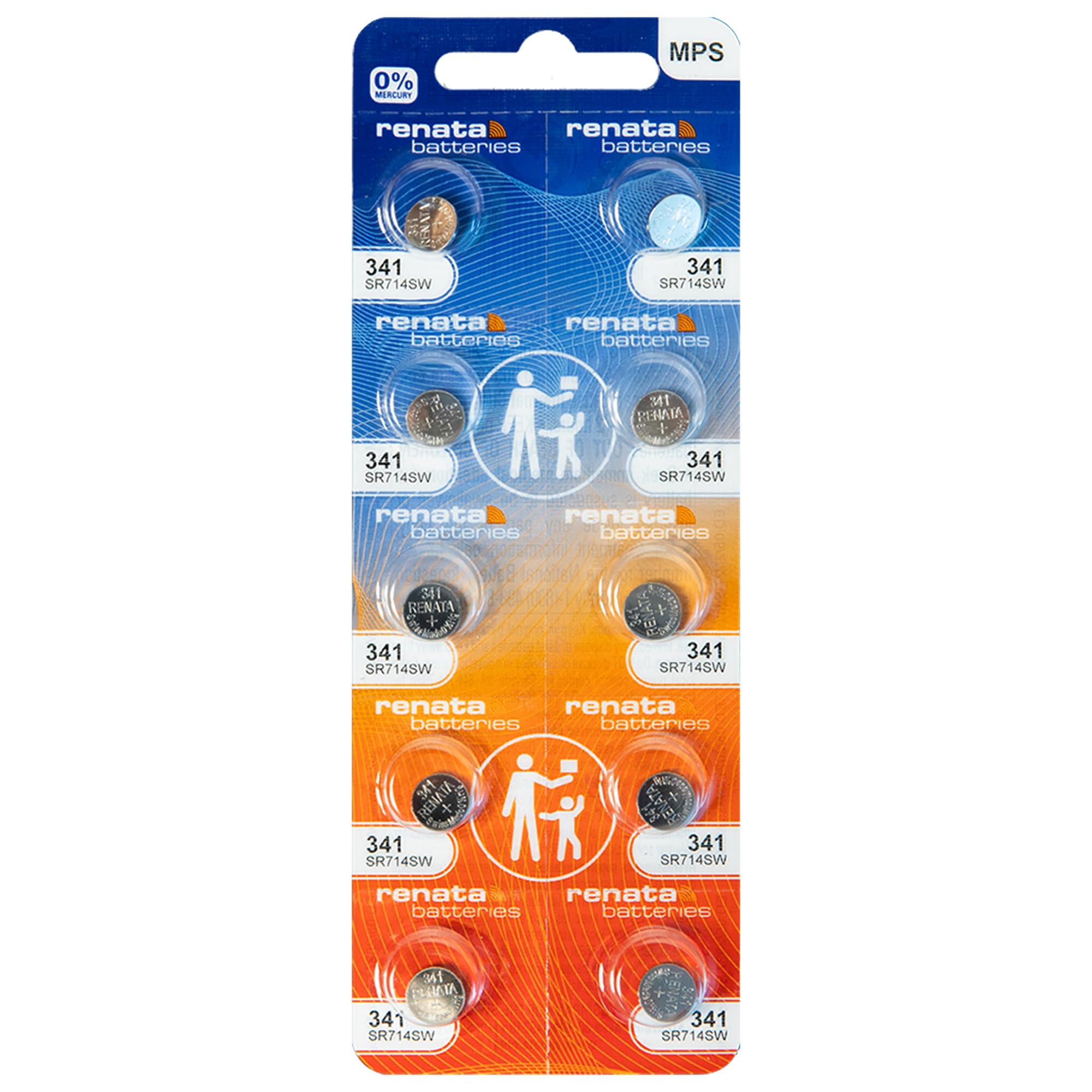 Renata 341 SR714SW Silver Oxide Watch Batteries - 1.55V Long-Lasting Power (10-Pack) - Perfect for Luxury Watches, Medical Devices & Precision Instruments