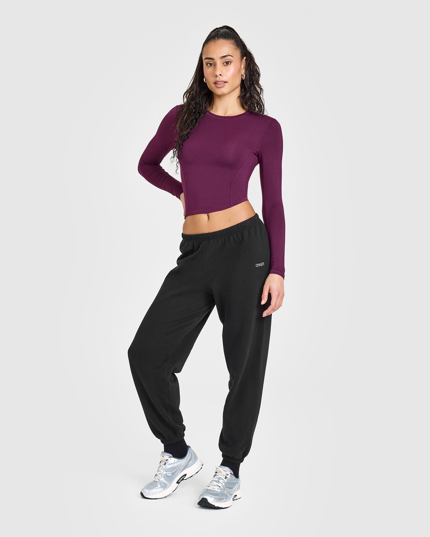 Mellow™ Soft Mid Long Sleeve Top for Women - Comfortable Stretch T-Shirt in Ripe Fig Color | Perfect for Casual Wear, Layering & Everyday Outfits