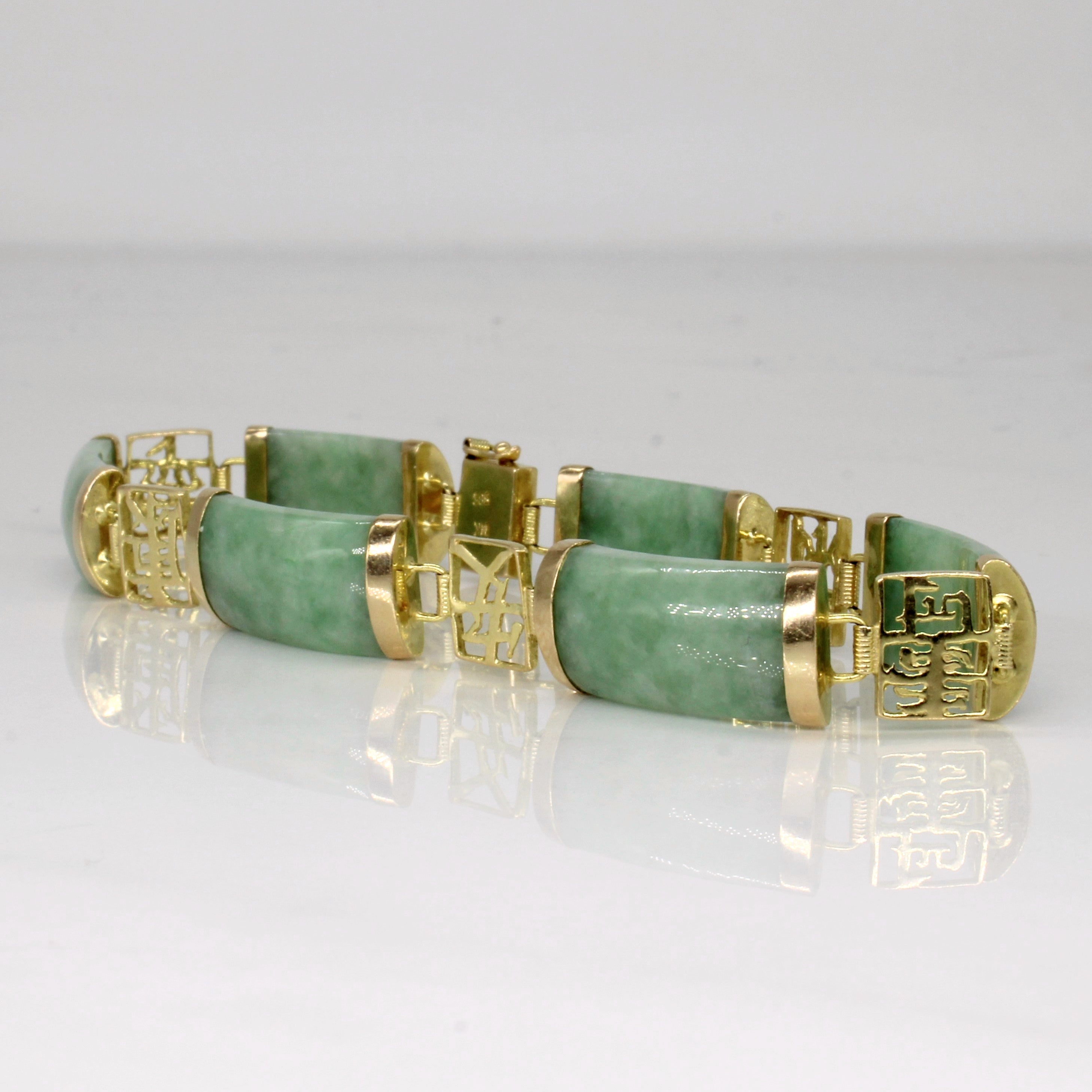 Natural Jadeite Green Jade Bracelet | 30.00 Carat Total Weight | 7 Inches Adjustable | Elegant Jewelry Gift for Women, Meditation & Healing Crystal Accessory